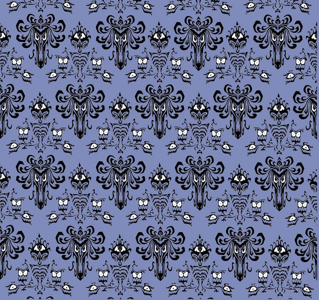 Purple And Black Pattern Haunted Mansion Background