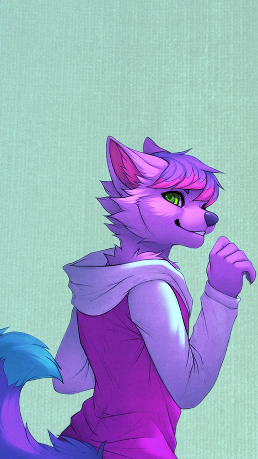 Purple Fox Aggretsuko Background
