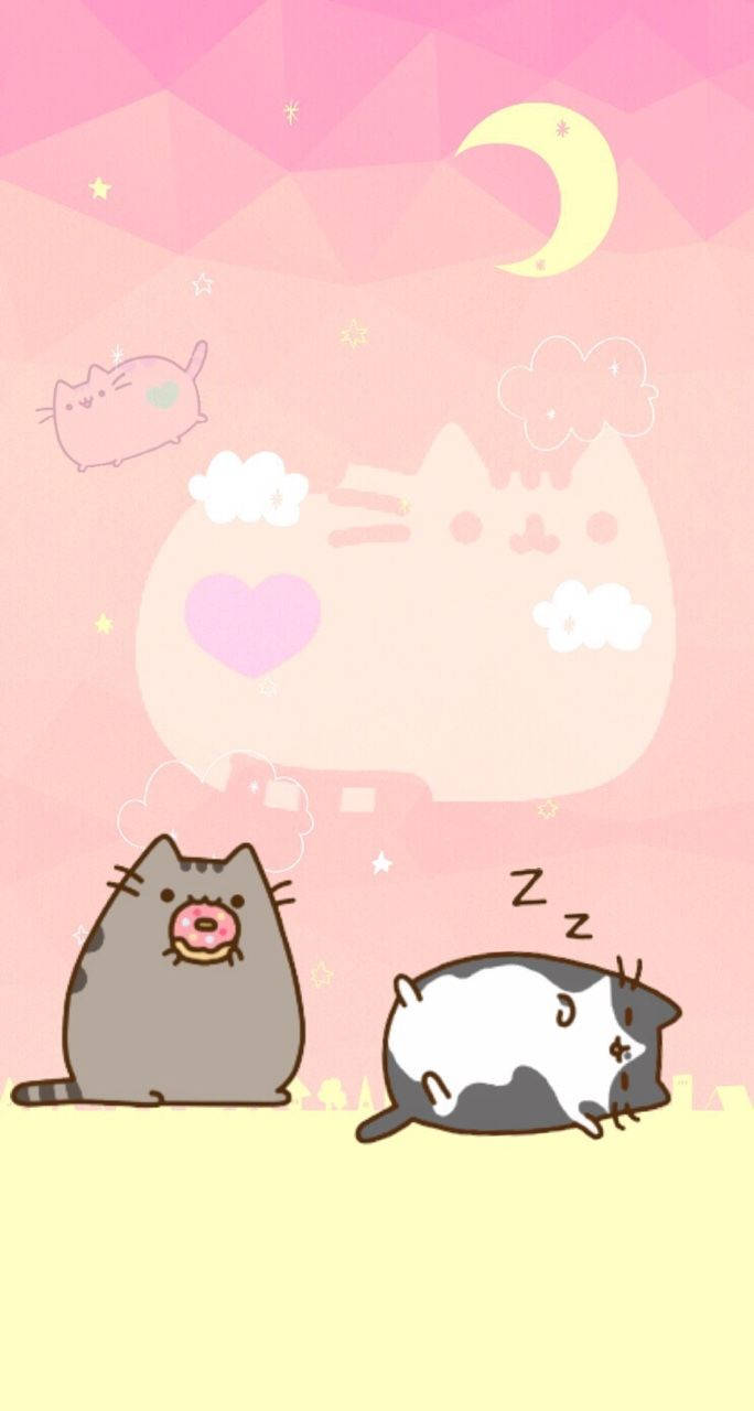 Pusheen And Tommy Background