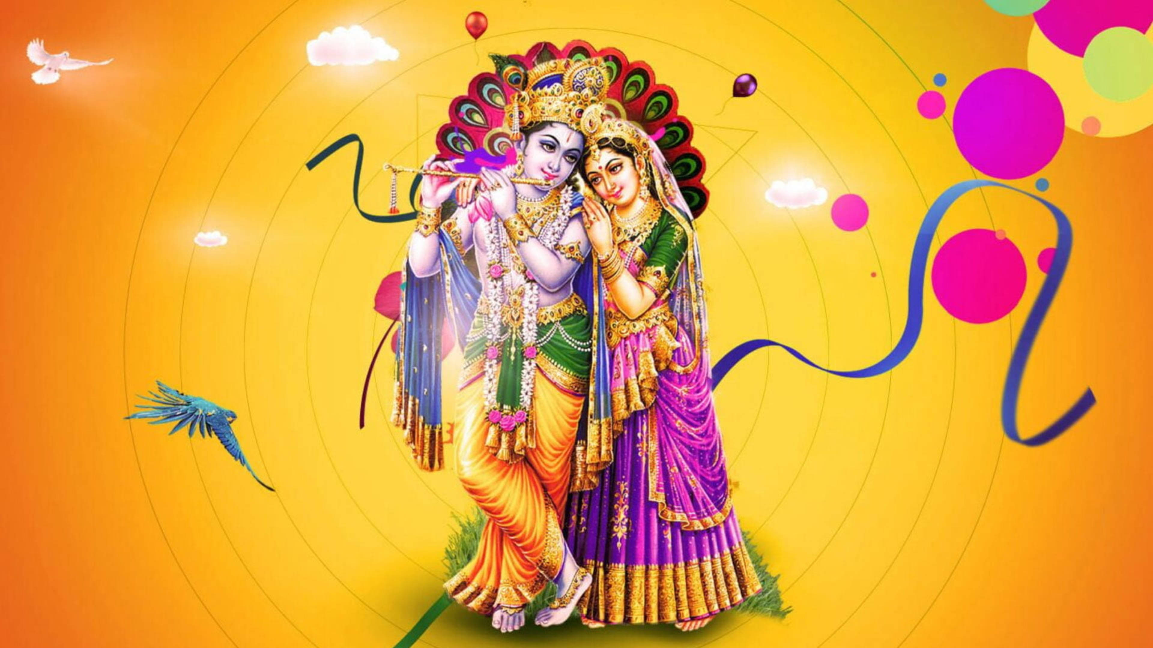 Download Radharani And Krishna 4k Wallpaper 