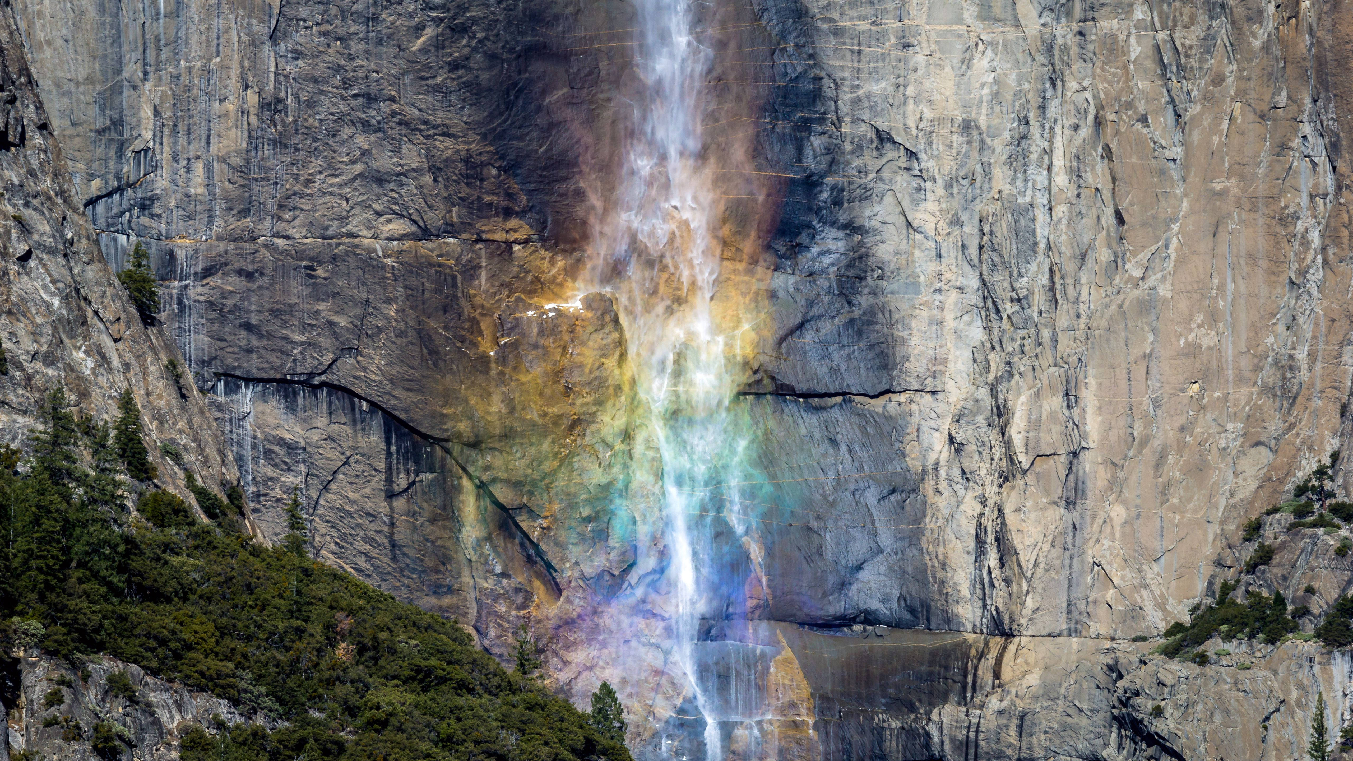 Download Rainbow Waterfall Macbook Pro 4k Wallpaper 