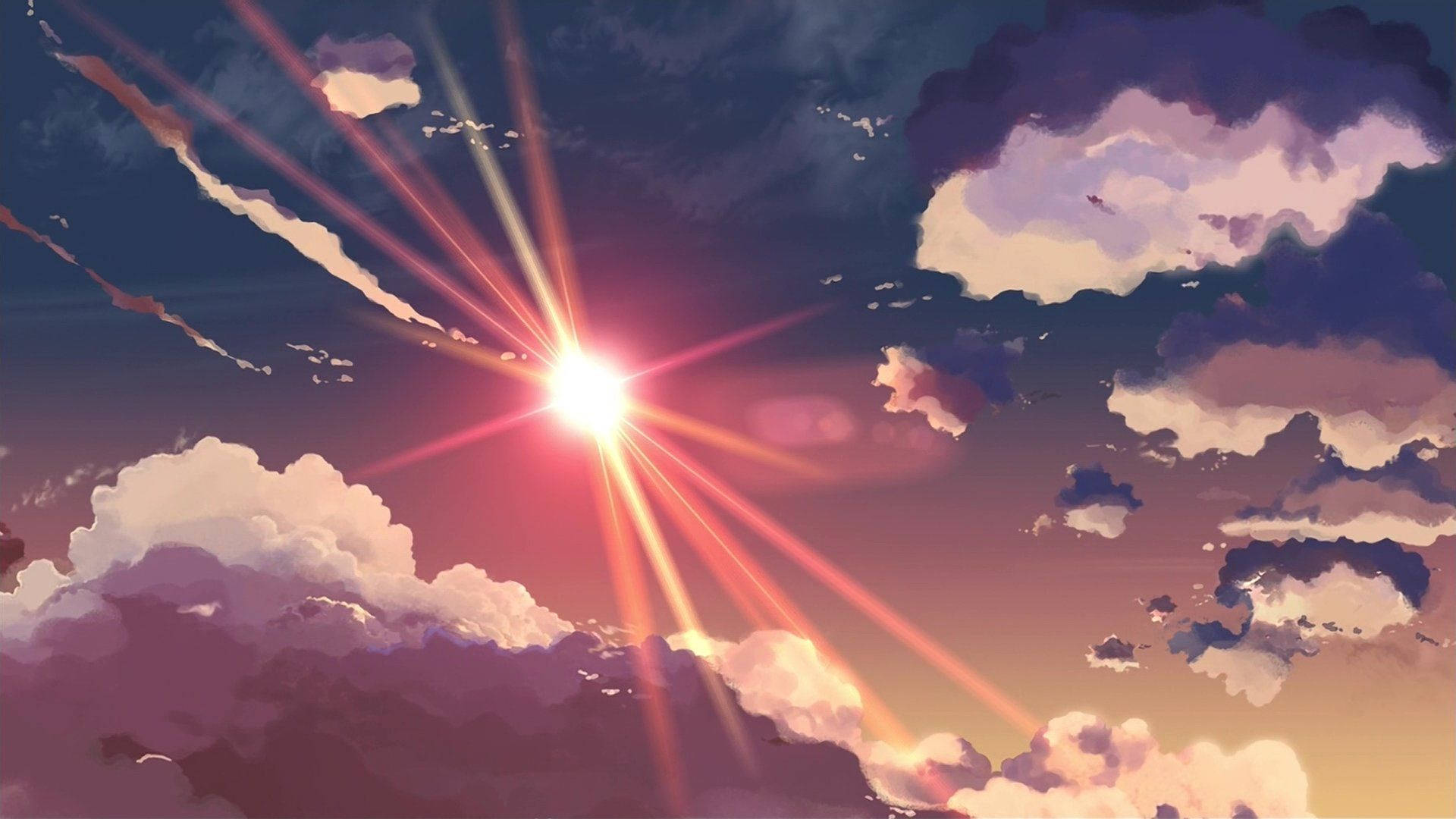 Rays Of The Sun Anime Scenery Background