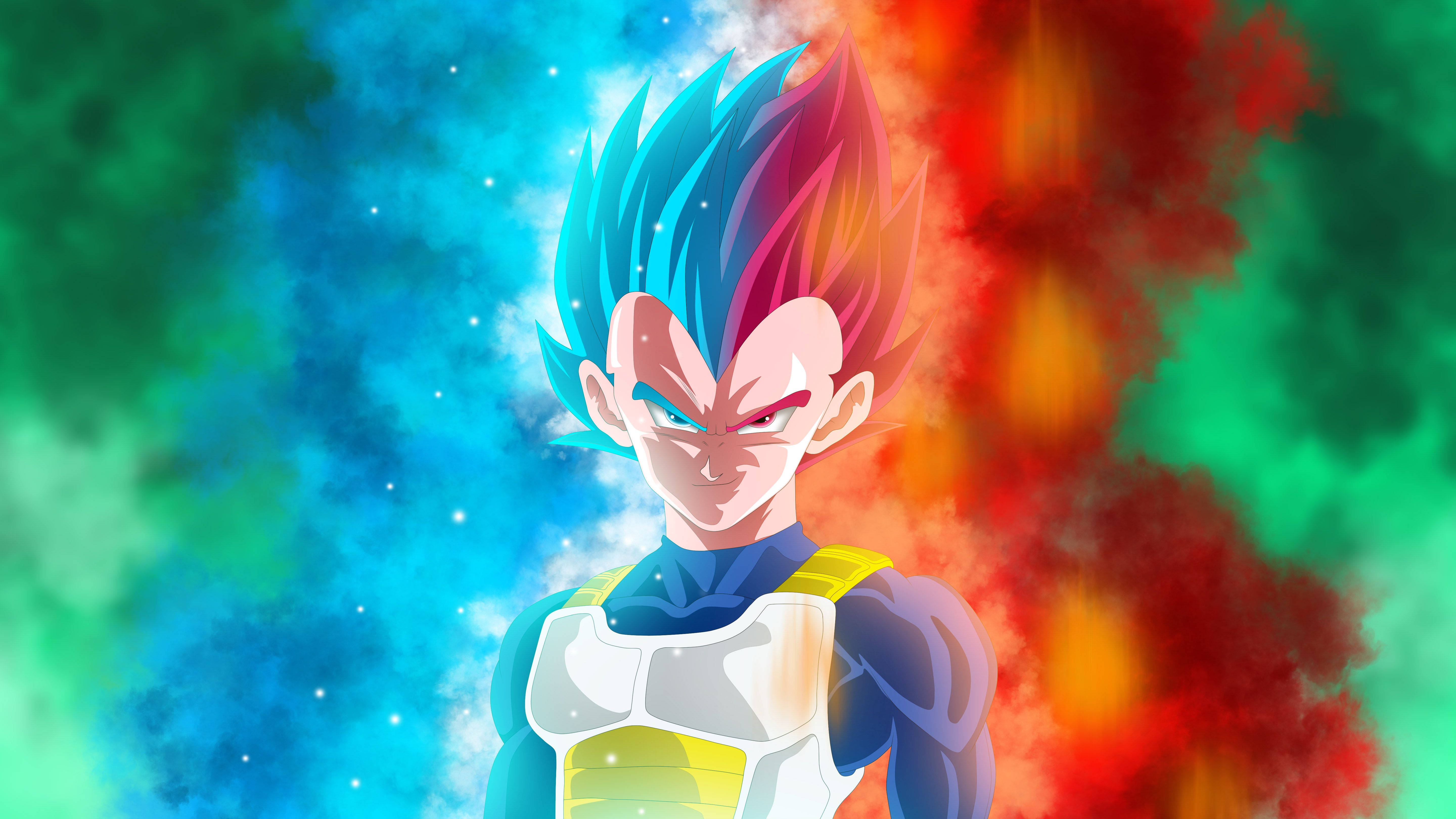 Red And Blue Vegeta Background