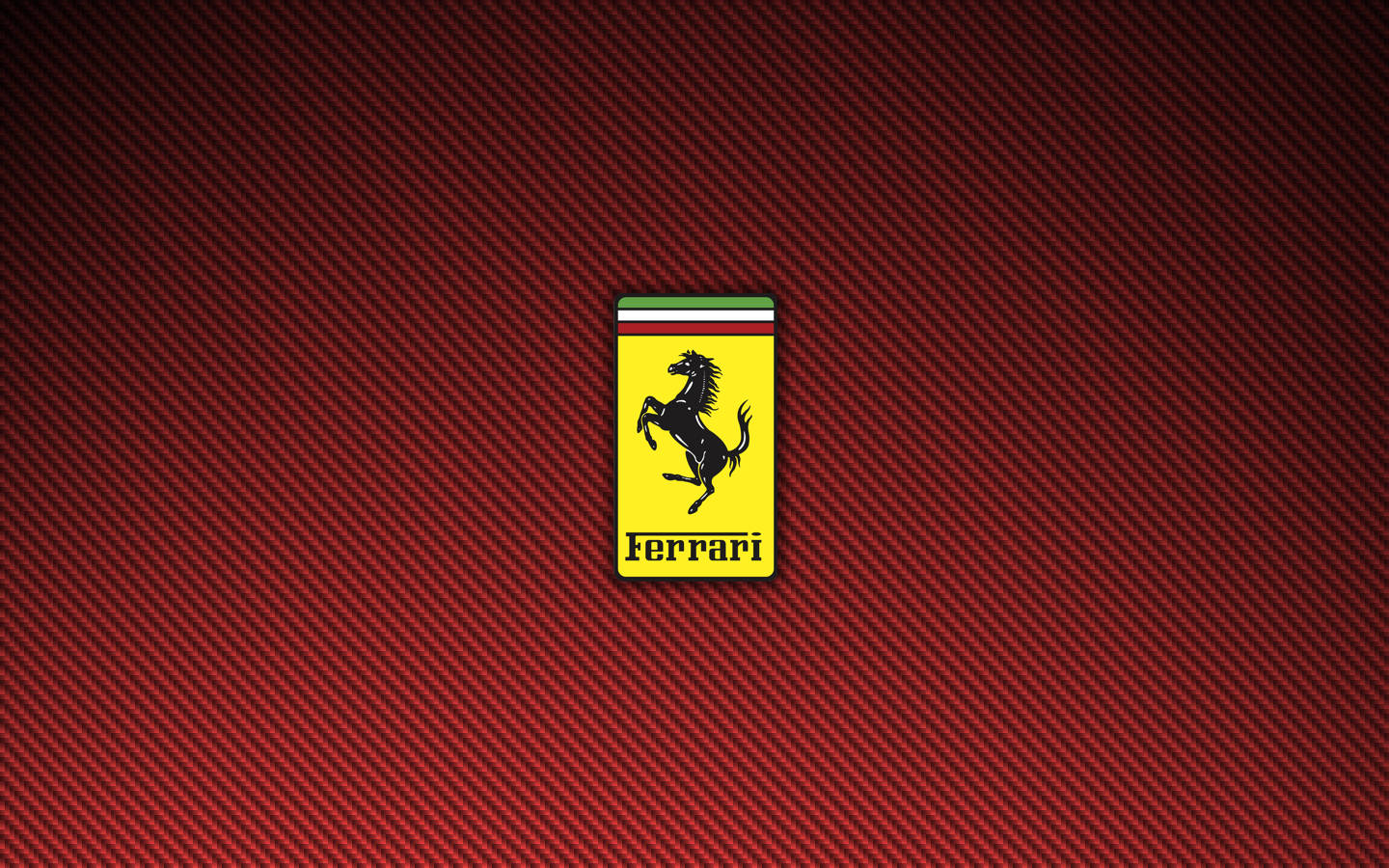 Red Carbon Fiber Ferrari Logo Background