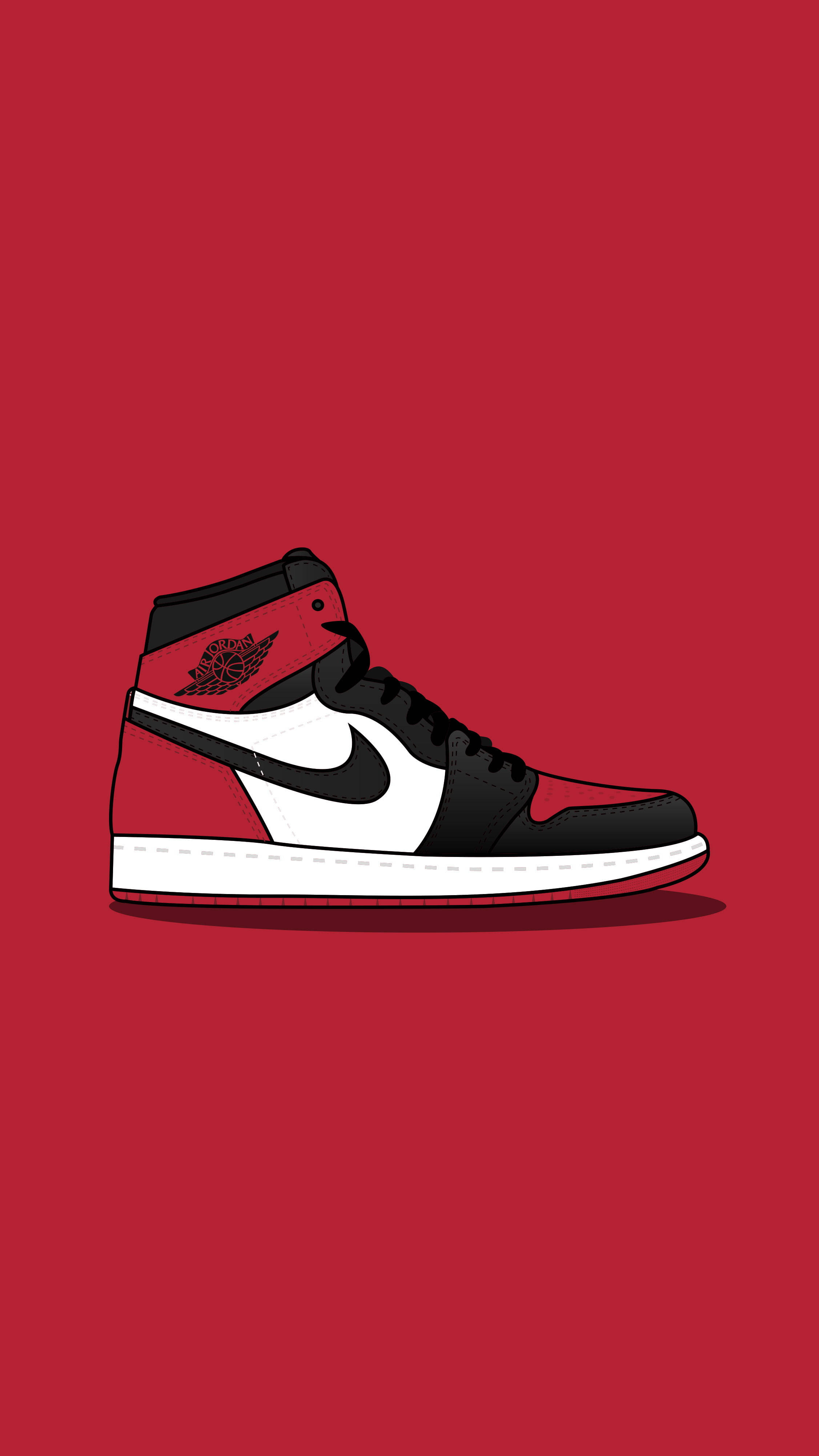 Download Red Cartoon Nike Shoes Wallpaper 