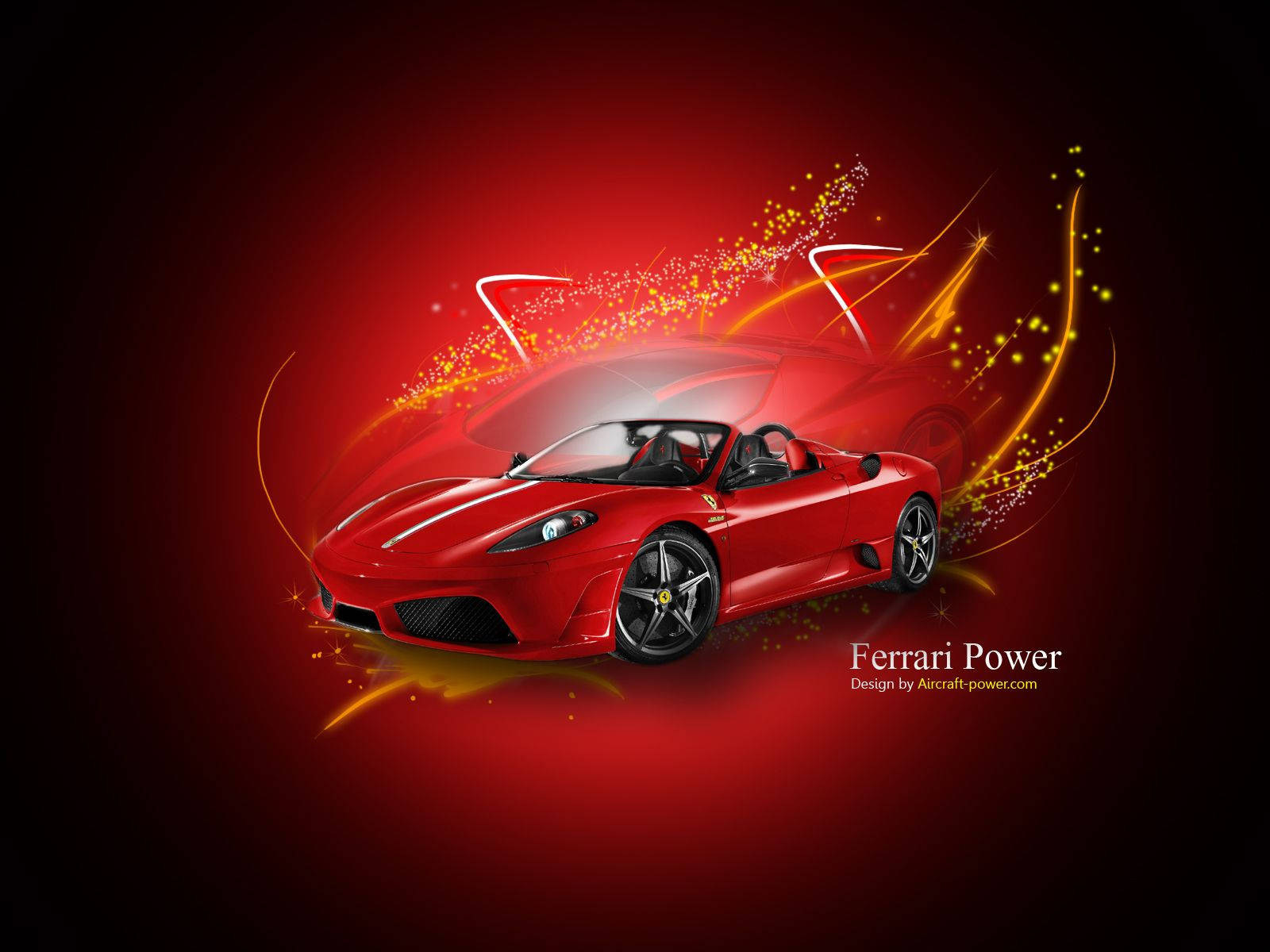 Red Ferrari Sports Car Background
