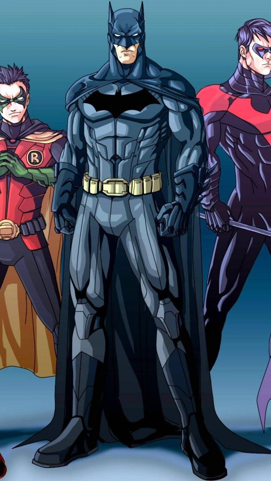 Red Hood, Batman And Nightwing Background