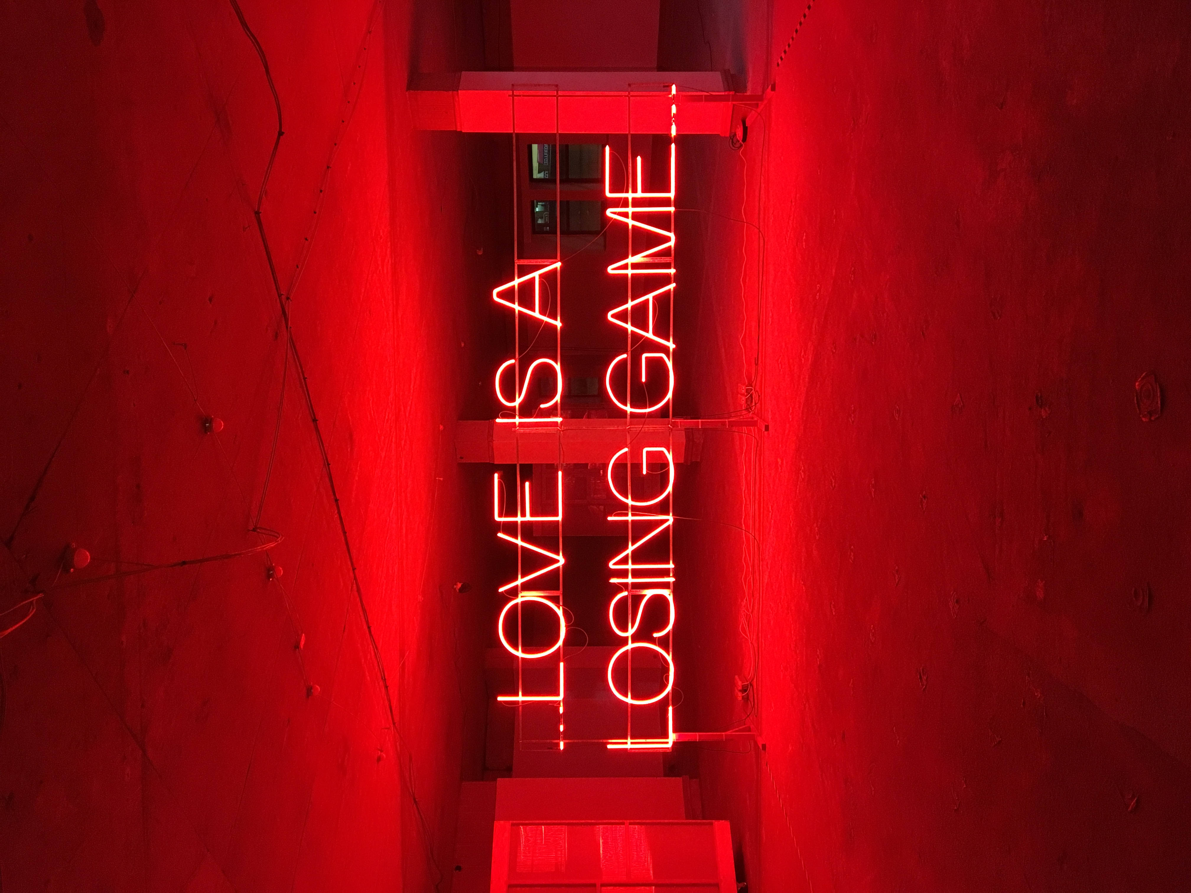 Red Light Love Quote Background
