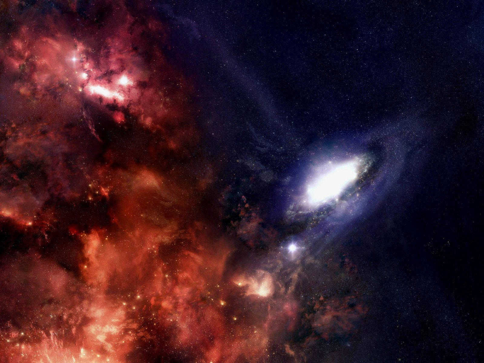 Red Nebula Galaxy Universe Background