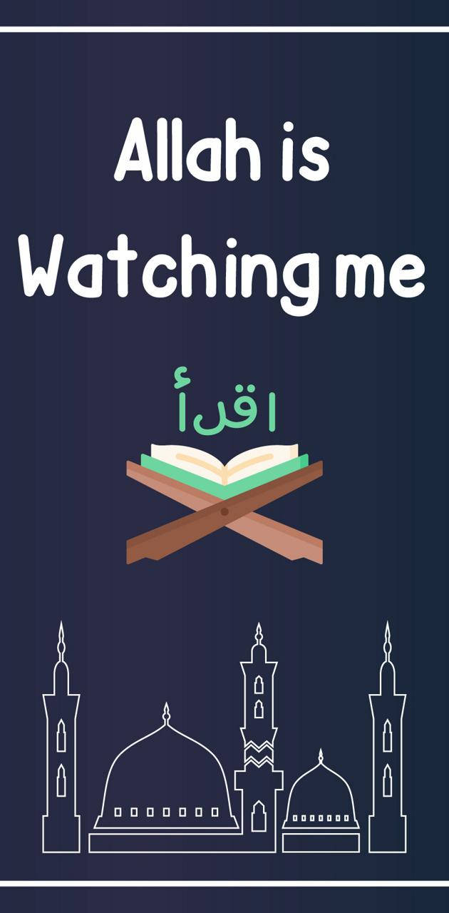 Download Reminder Allah Is Watching Me Wallpaper | Wallpapers.com