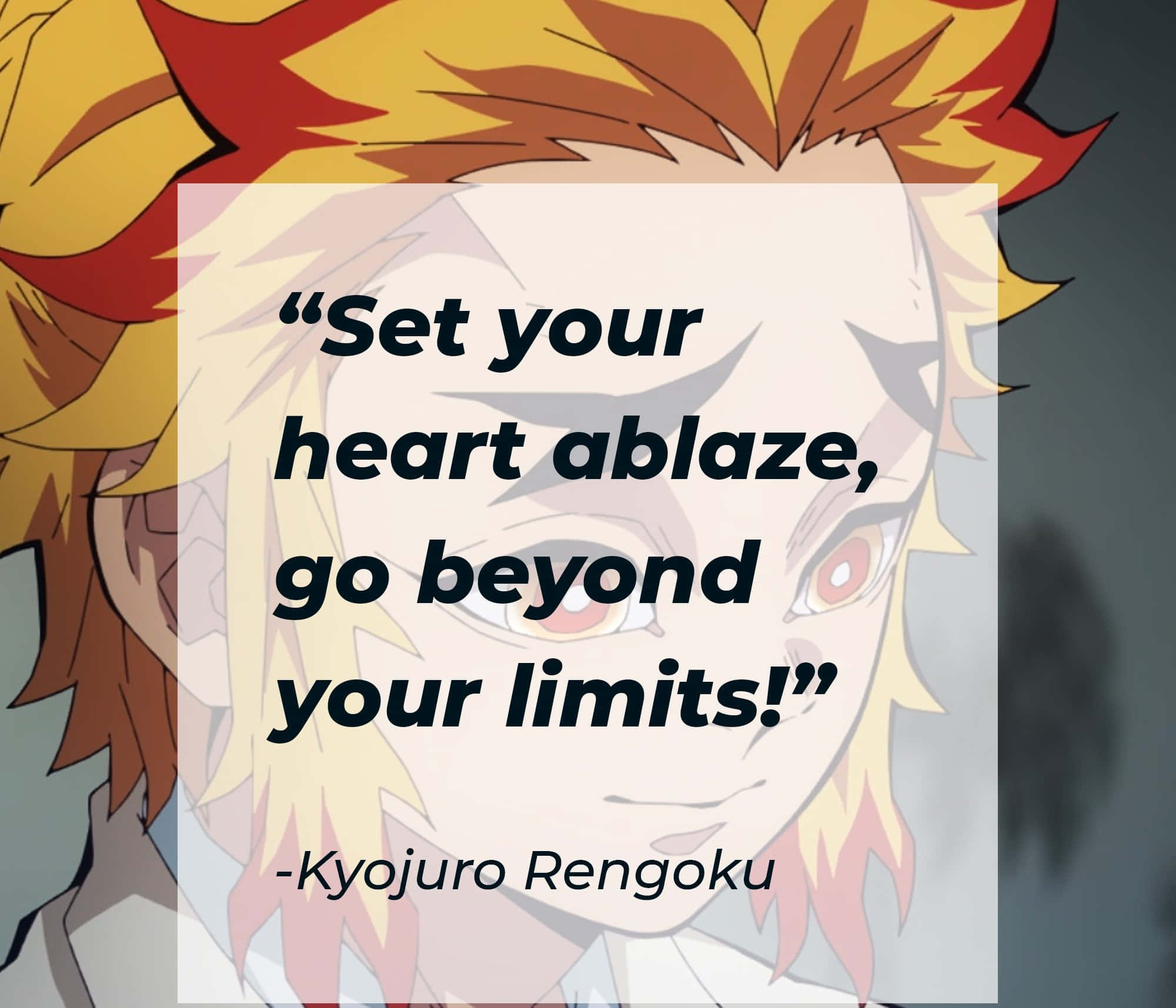 Download Rengoku with an Inspirational Quote on his journey Wallpaper ...