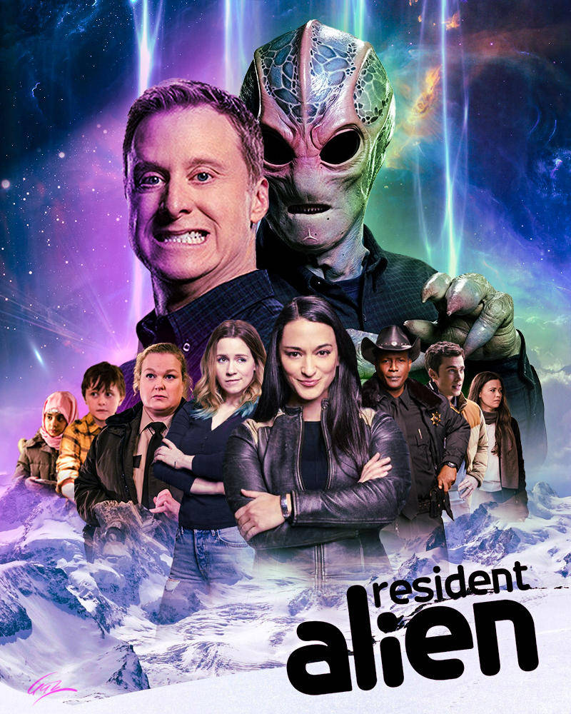 Downloaden Resident Alien Casts Poster