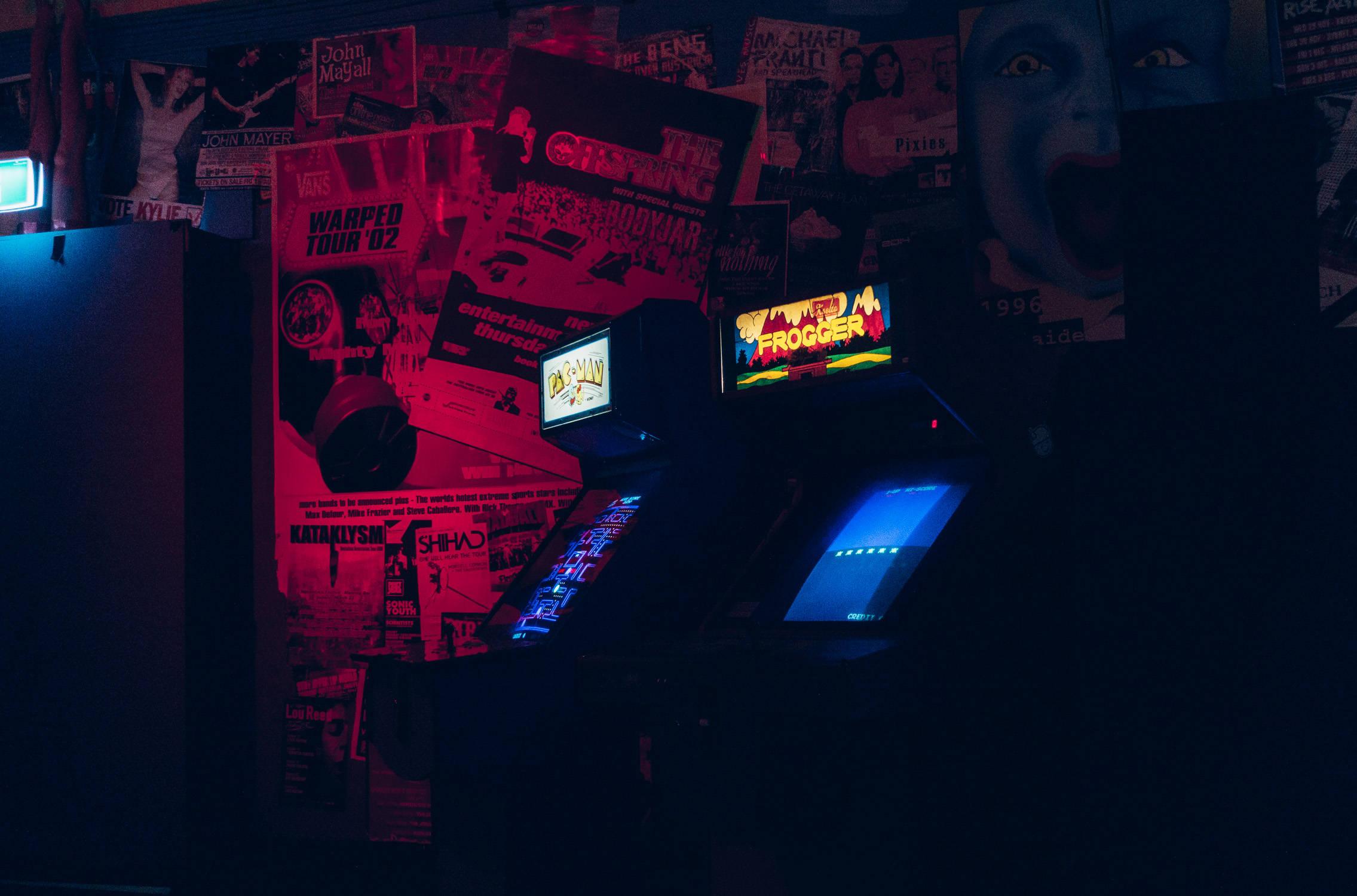 Retro Aesthetic Arcade Cabinets Background