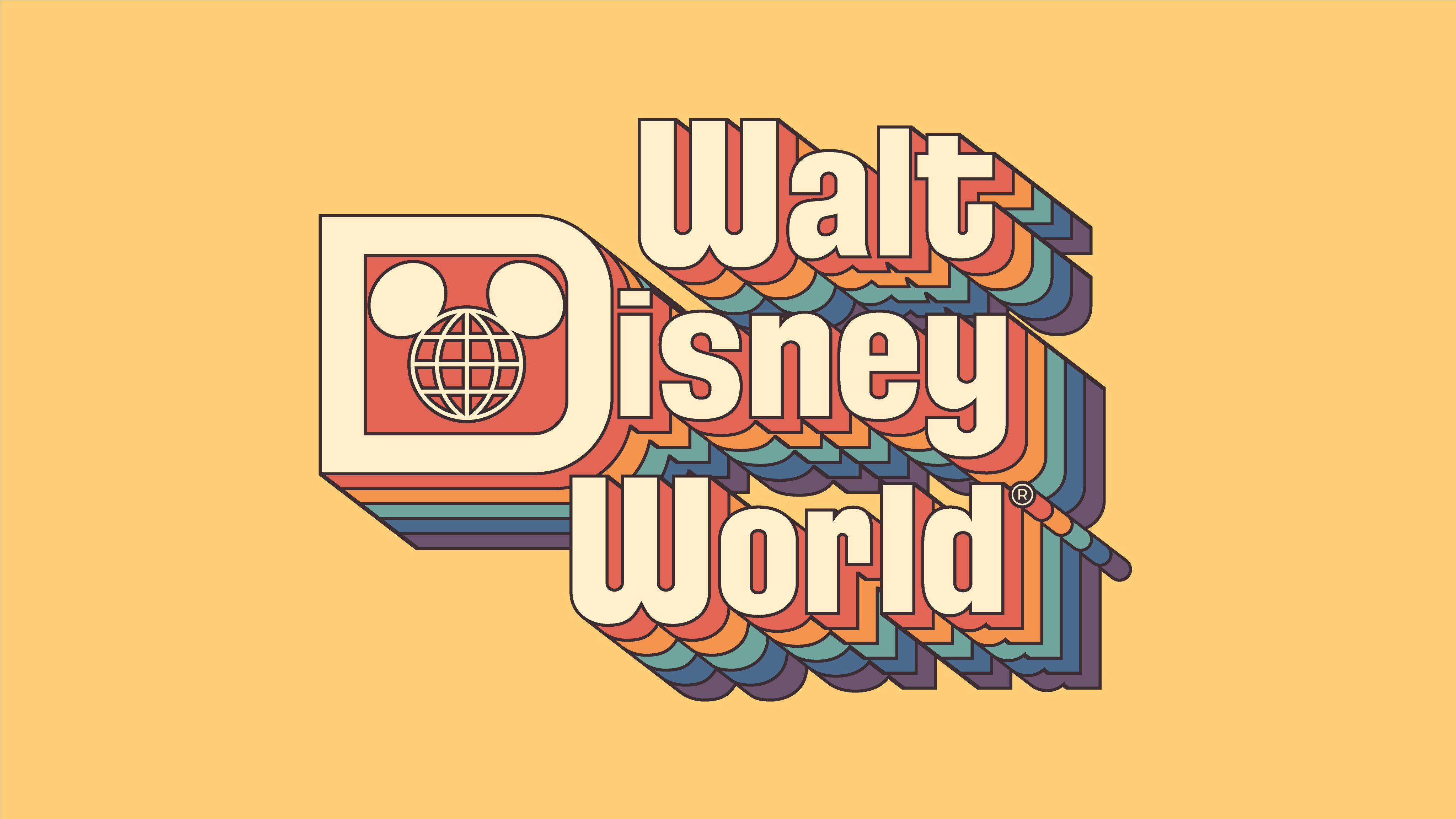 Retro Walt Disney World Art Background