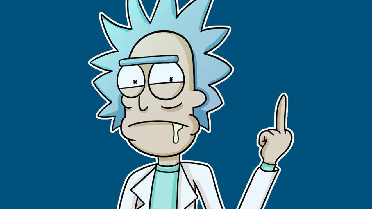Rick And Morty Rick's Middle Finger Background
