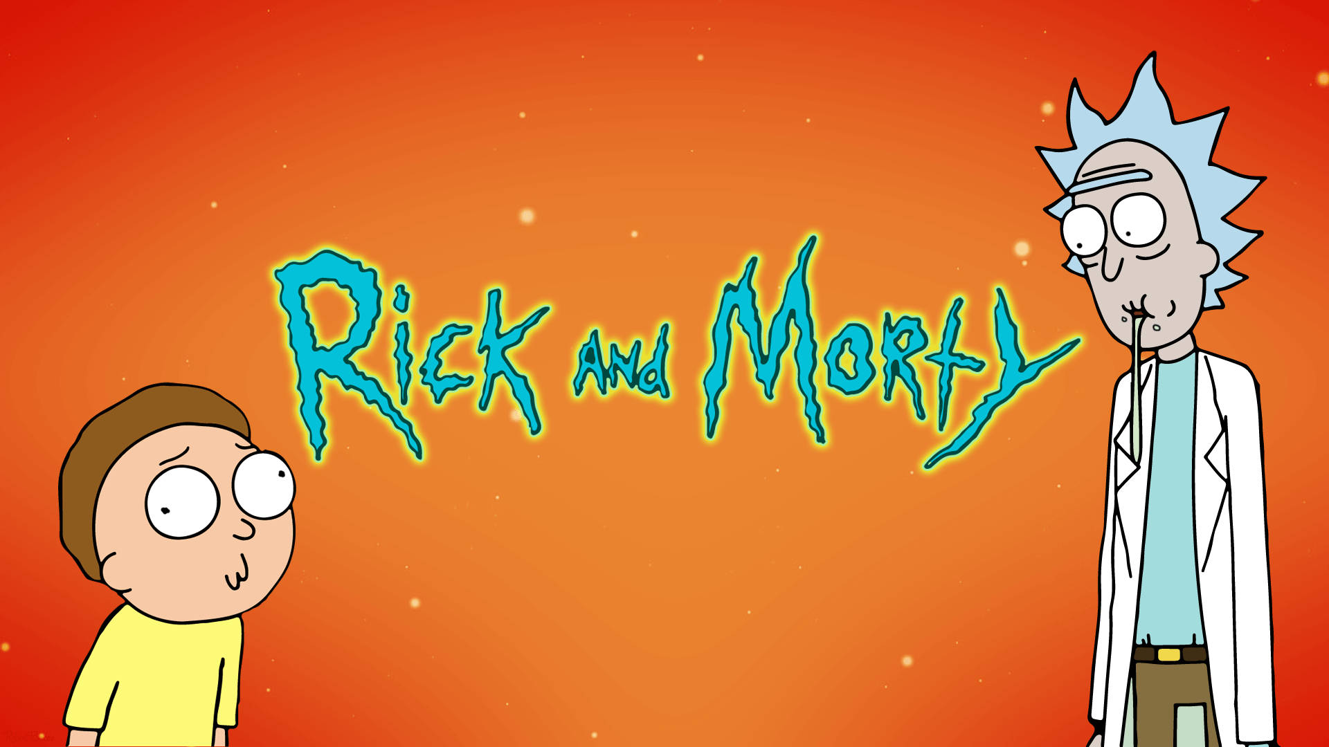 Rick And Morty With Dumb Faces Background