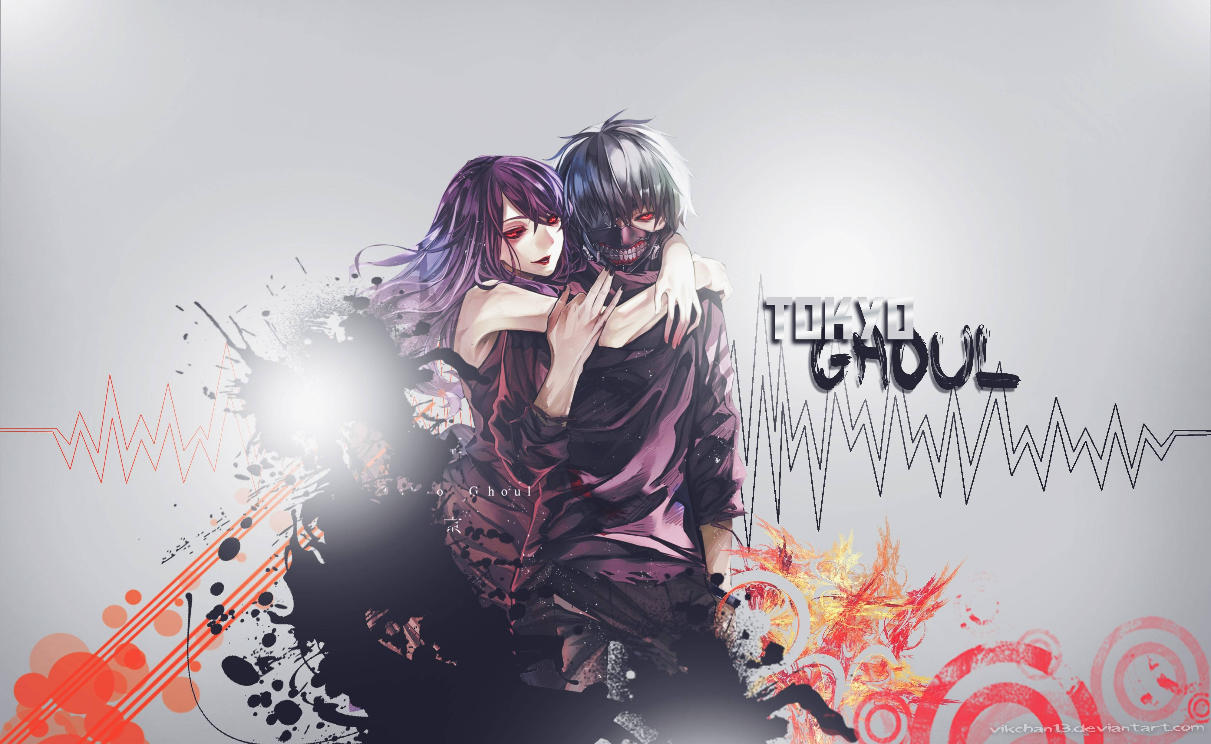 Rize And Kaneki Tokyo Ghoul Background