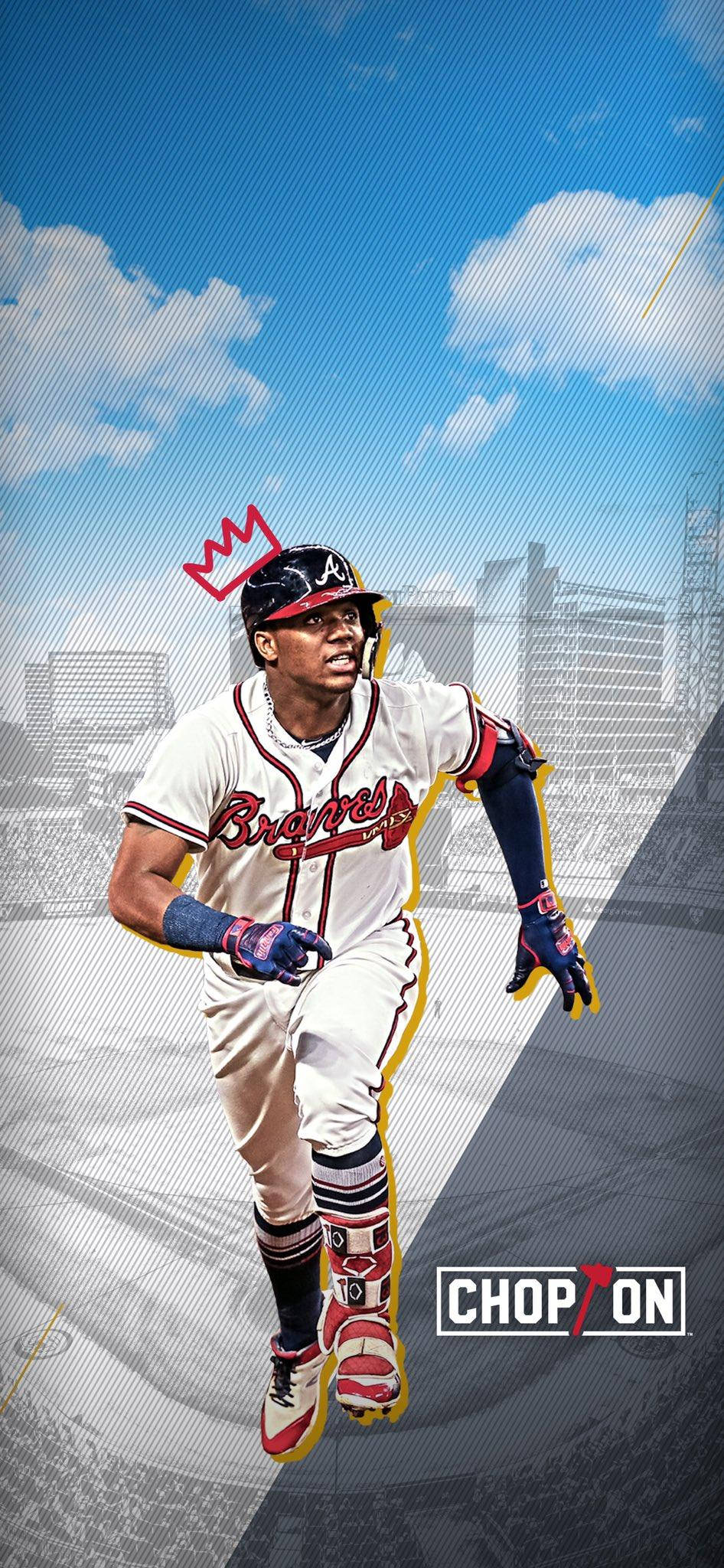 Download Ronald Acuna Jr. Cartoon Crown Wallpaper | Wallpapers.com