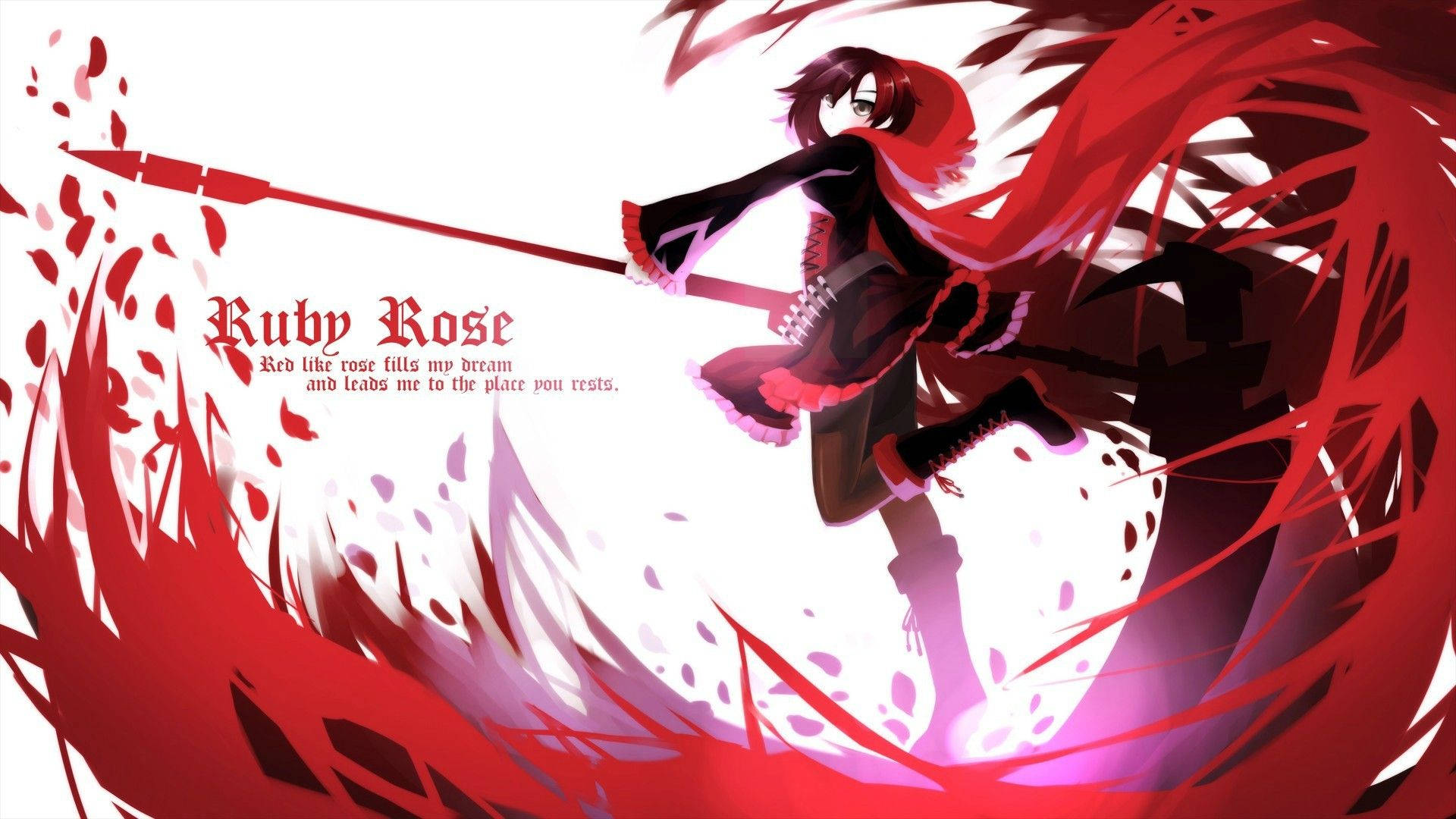 Rwby Red Like Rose Quote Background