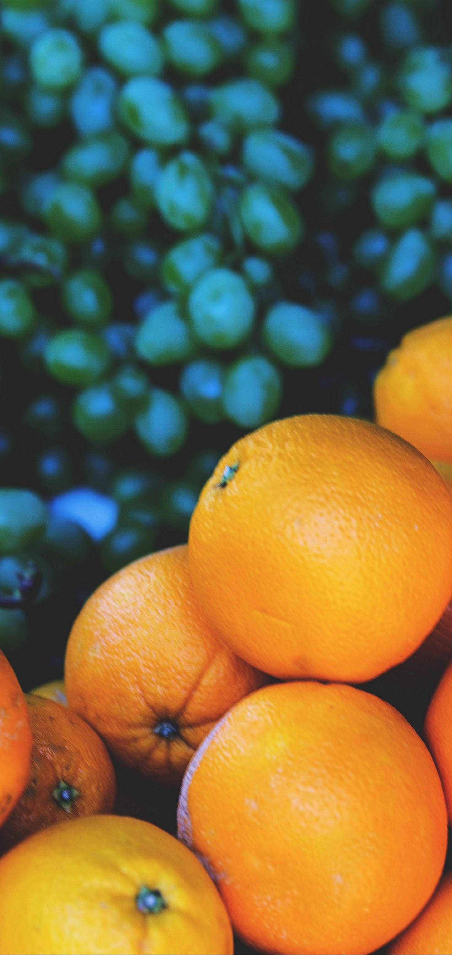 S10 Oranges And Grapes Background