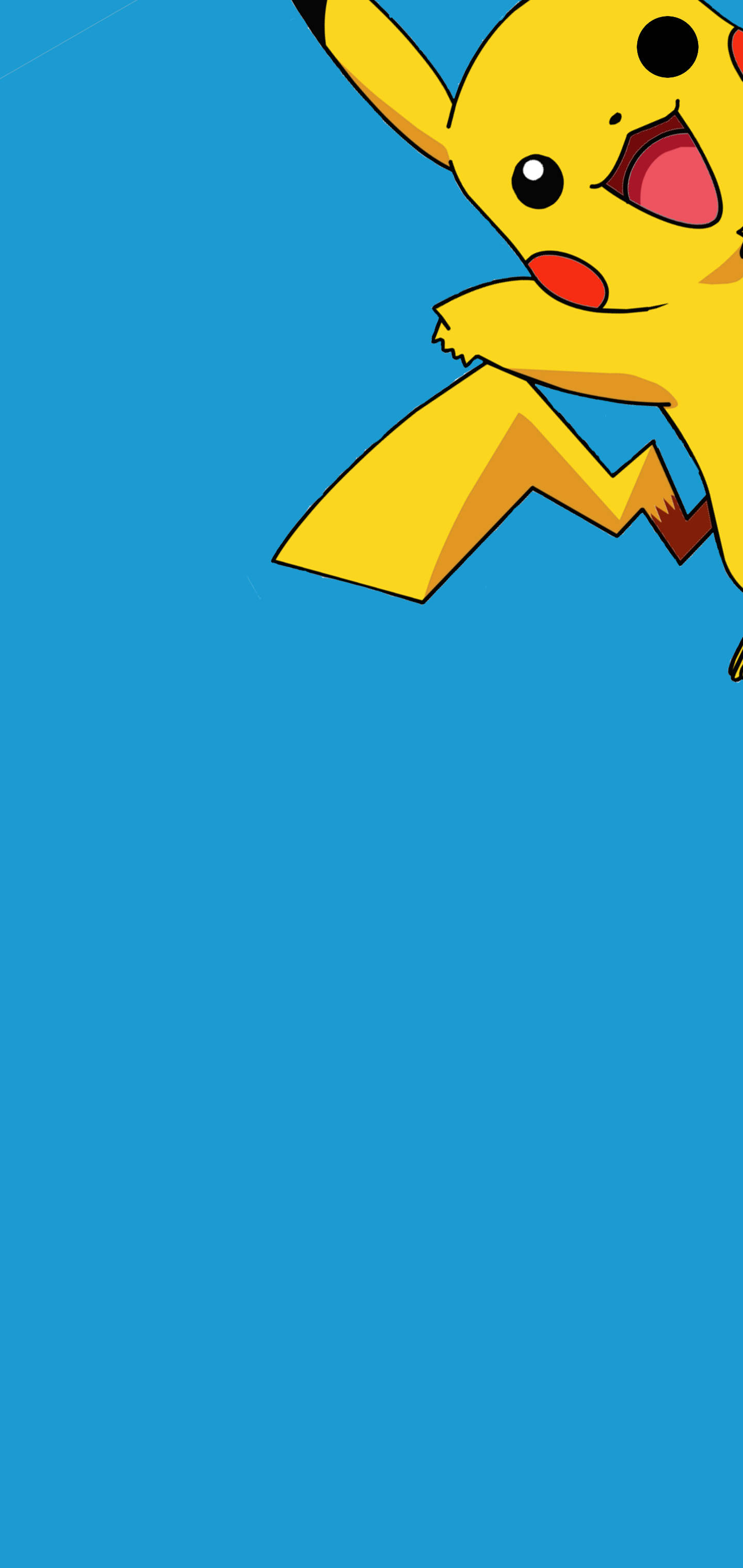 S10 Pikachu Blue Background Background