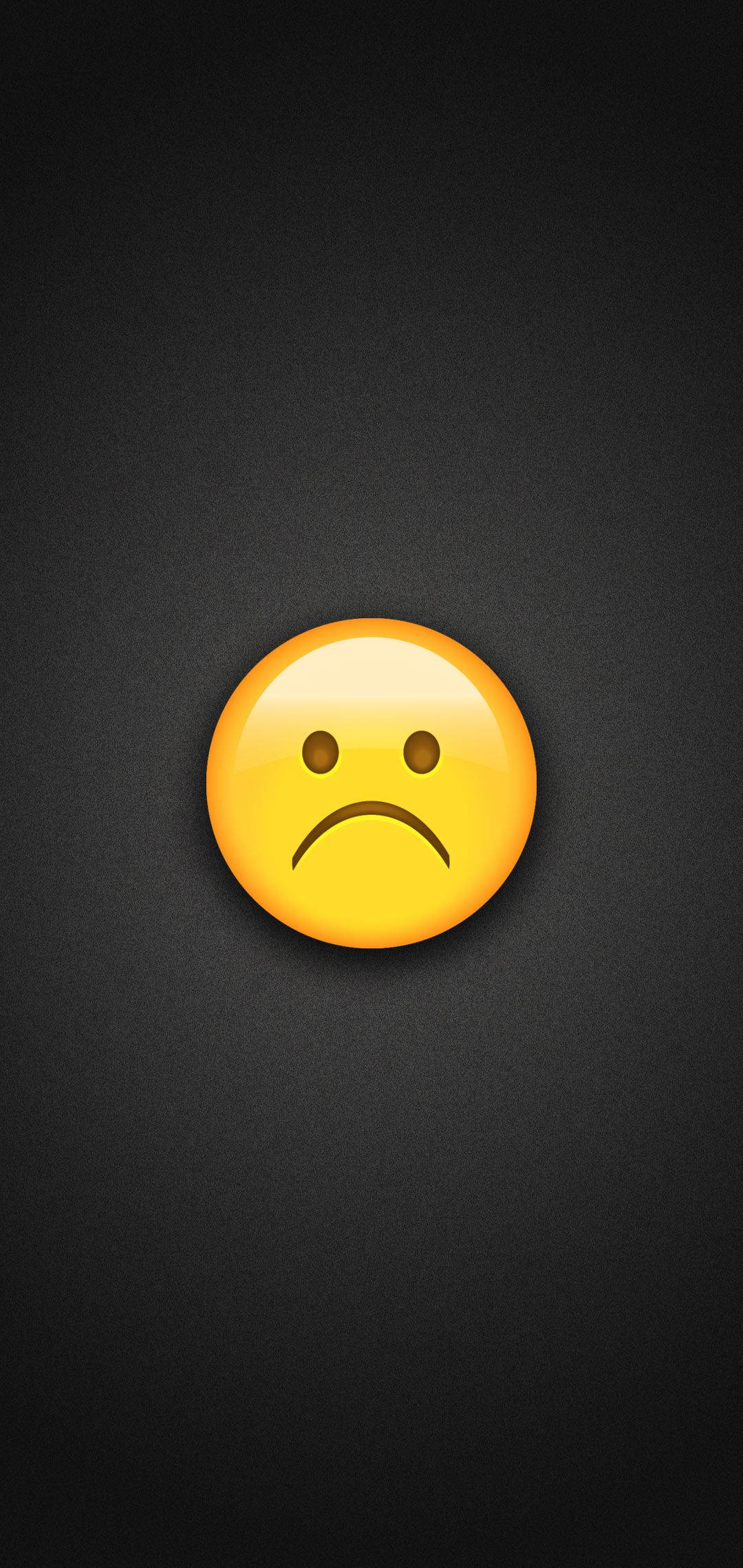 Download Sad Emoji Apple Black Background Wallpaper 