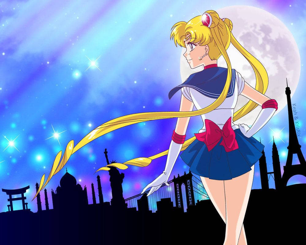 Sailor Moon At Night Background