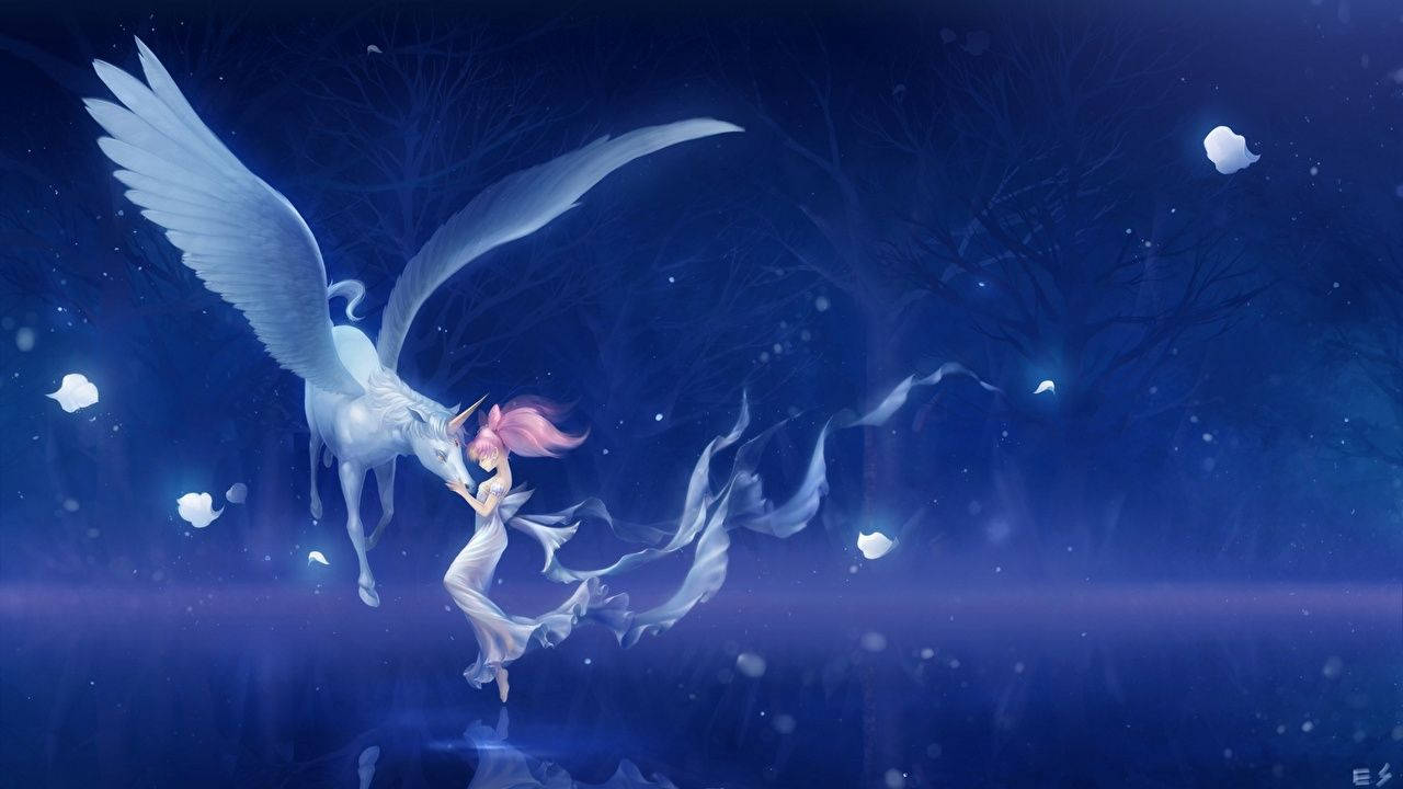 Sailor Moon Chibiusa And Unicorn Background
