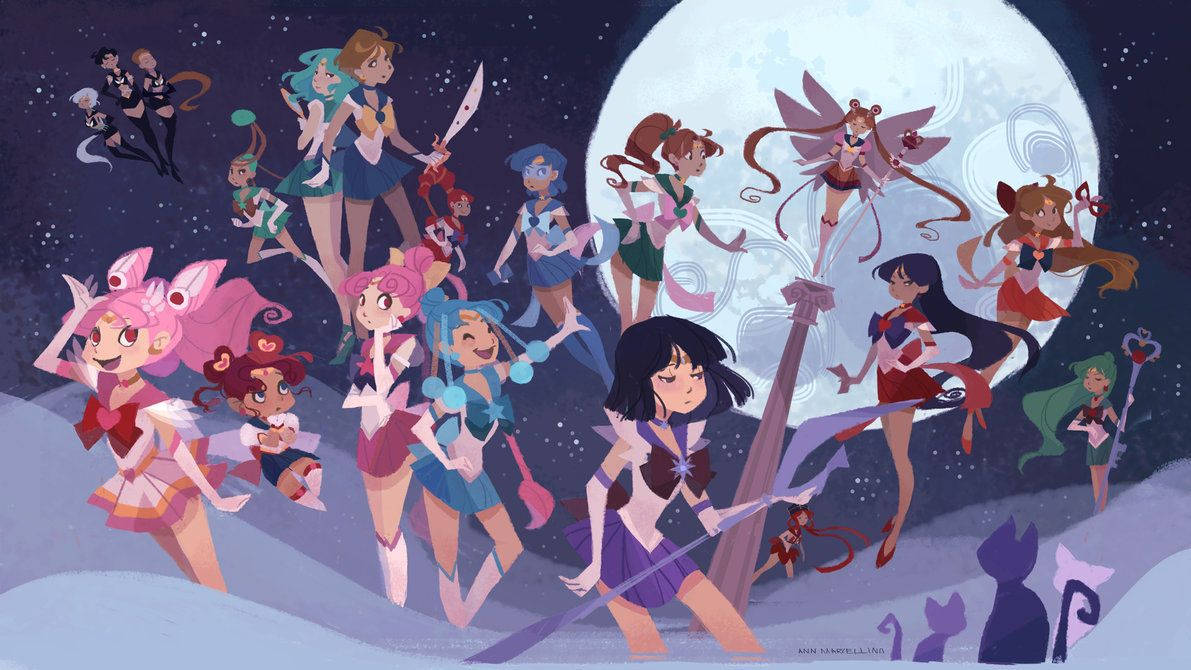 Sailor Moon Digital Fan Art Background