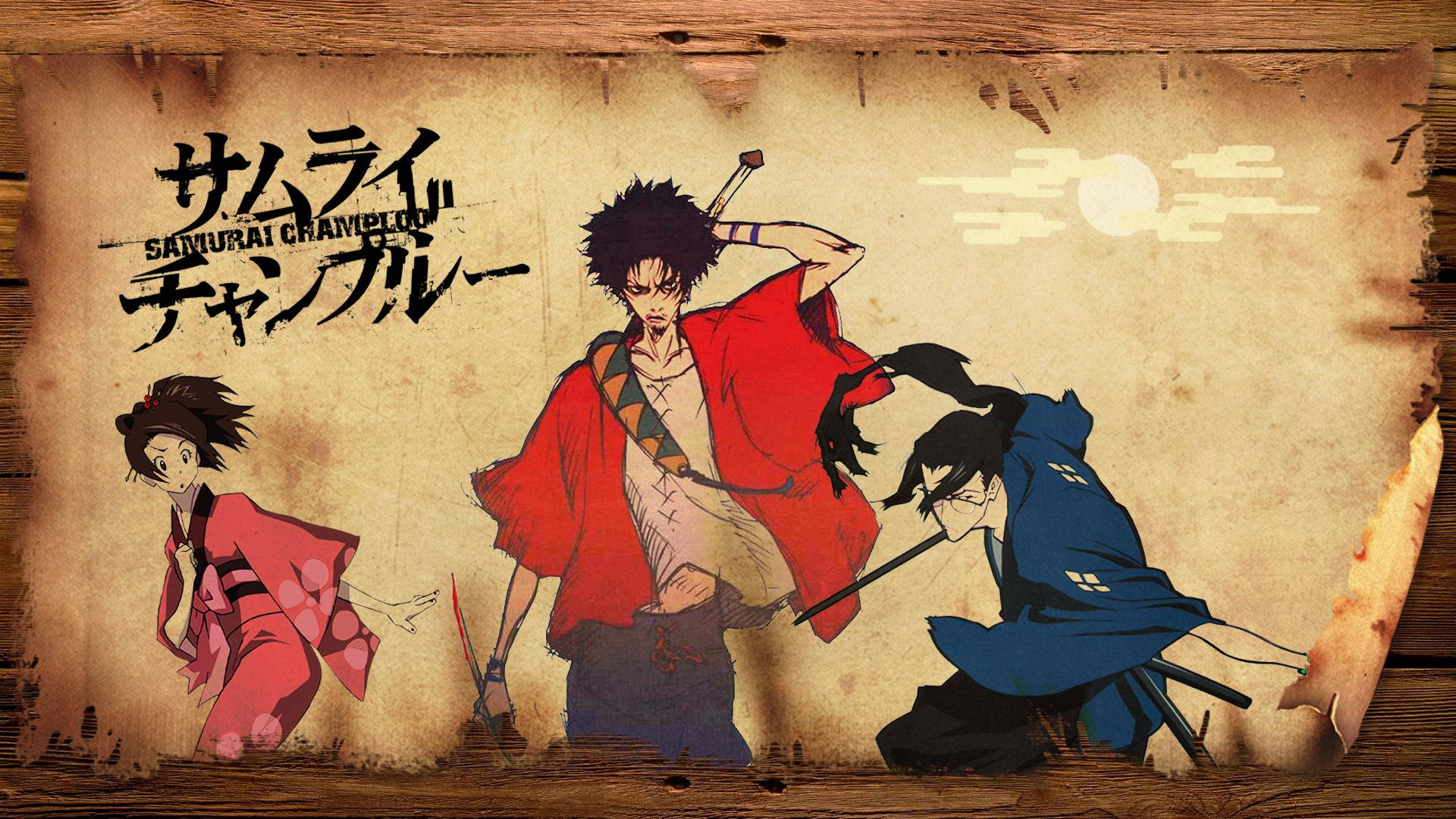 Samurai Champloo Scroll Heroes Background
