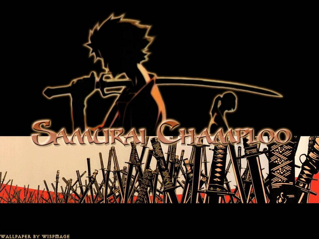 Samurai Champloo Silhouette And Swords Background