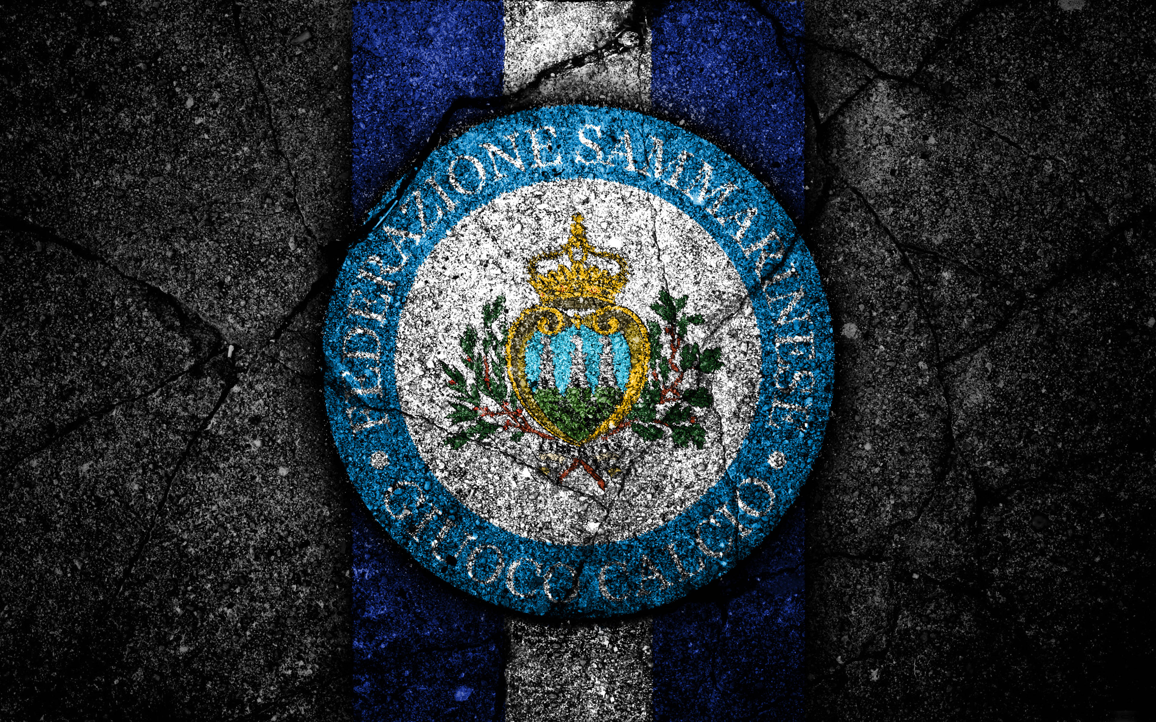 Download San Marino Flag With Concrete Texture Wallpaper | Wallpapers.com