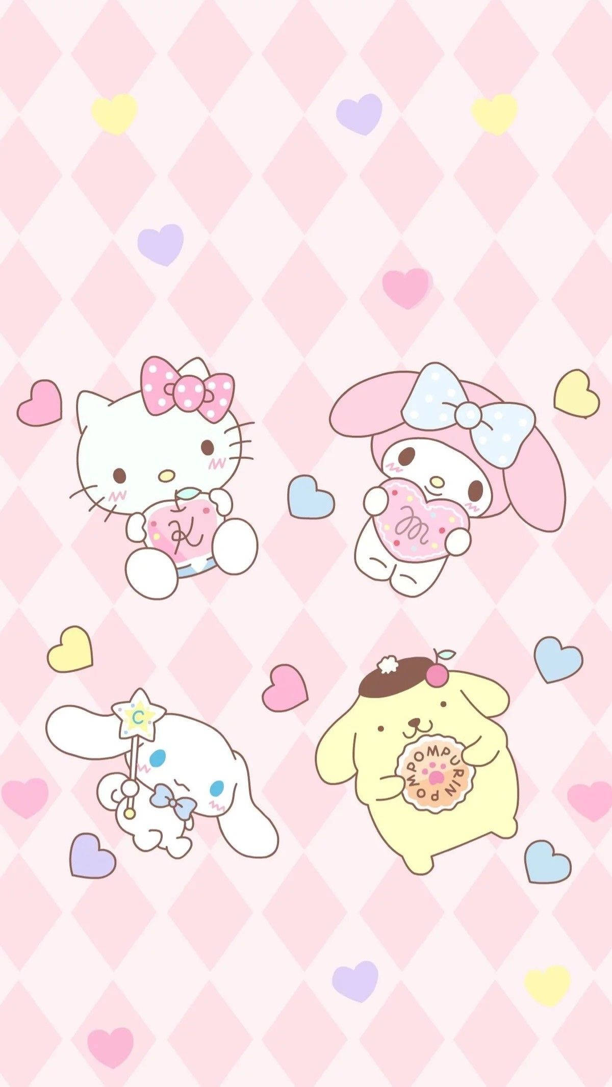Sanrio Hello Kitty Pompompurin Kawaii Background