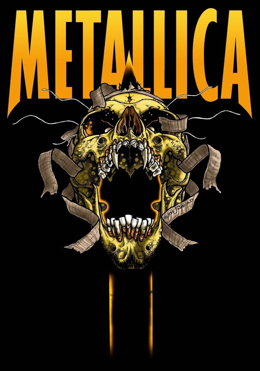 Scary Skull Metallica Background