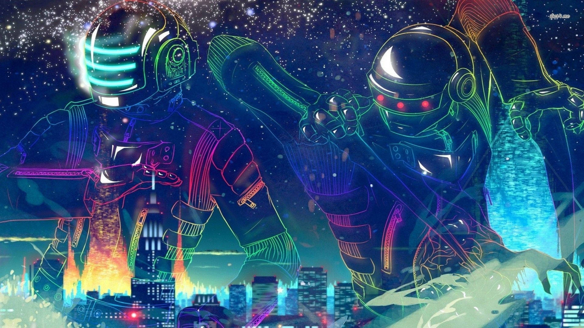 Sci-fi Duo Daft Punk Background