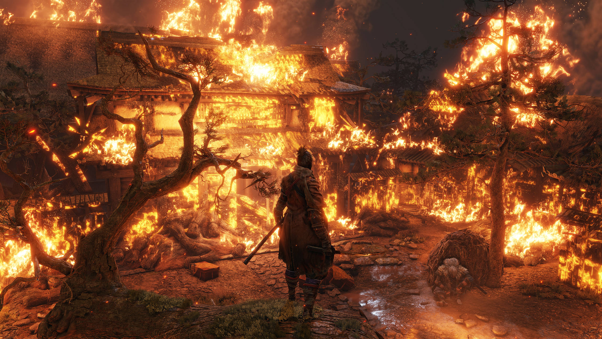 Sekiro And Burning Village Background