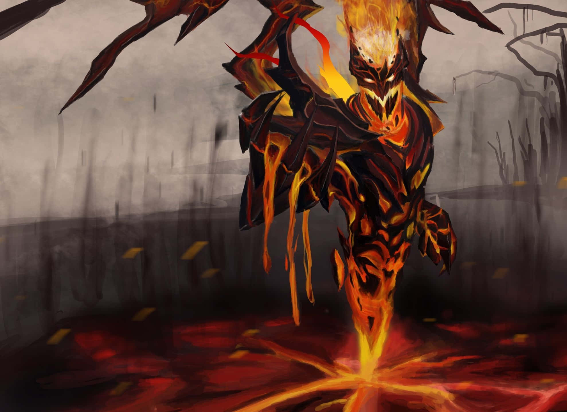 Download Shadow Fiend Unleashing Its Power Wallpaper | Wallpaperscom