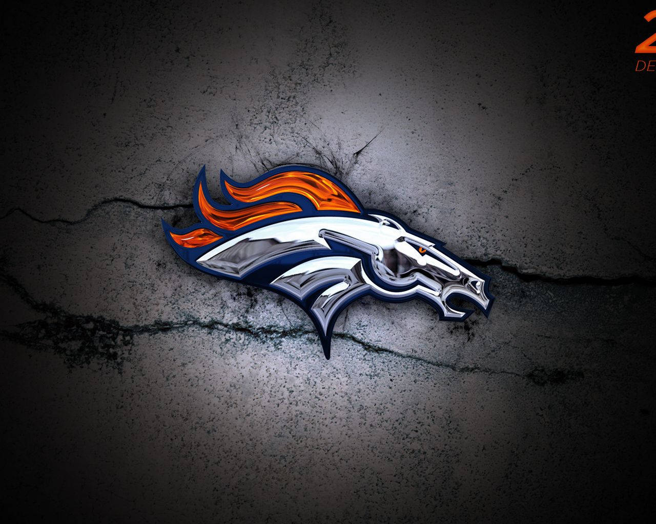 Shining Denver Broncos Logo Background