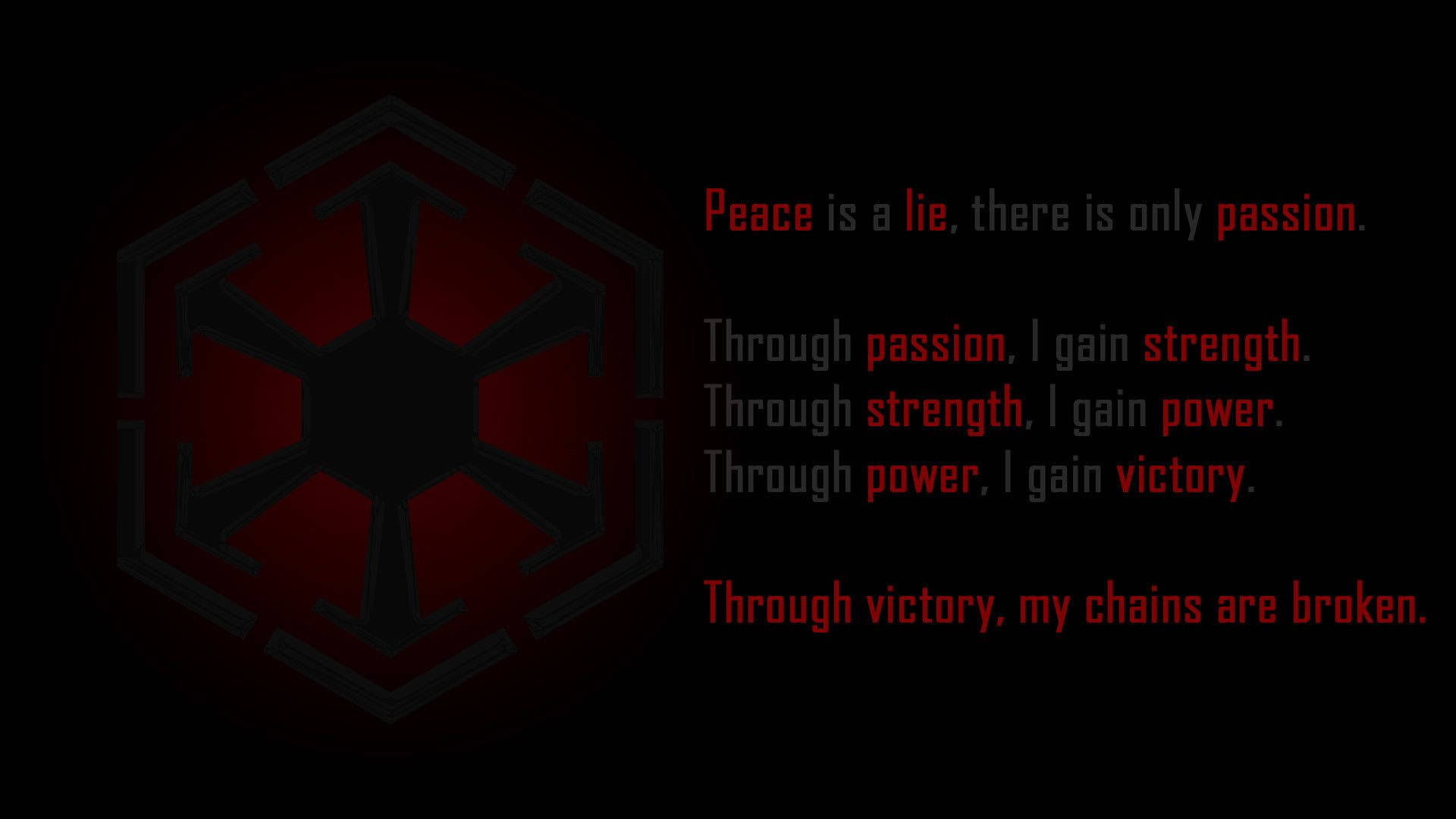 Sith Logo And Codes Background