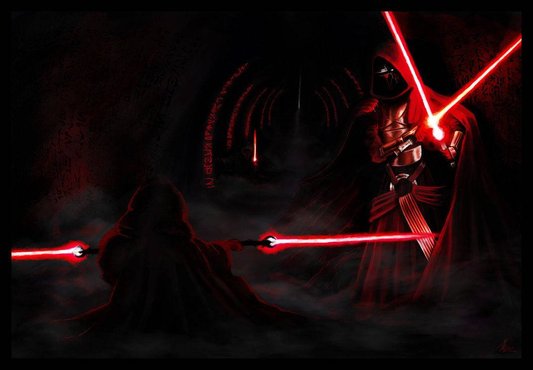 Sith Lords In Tunnel Background