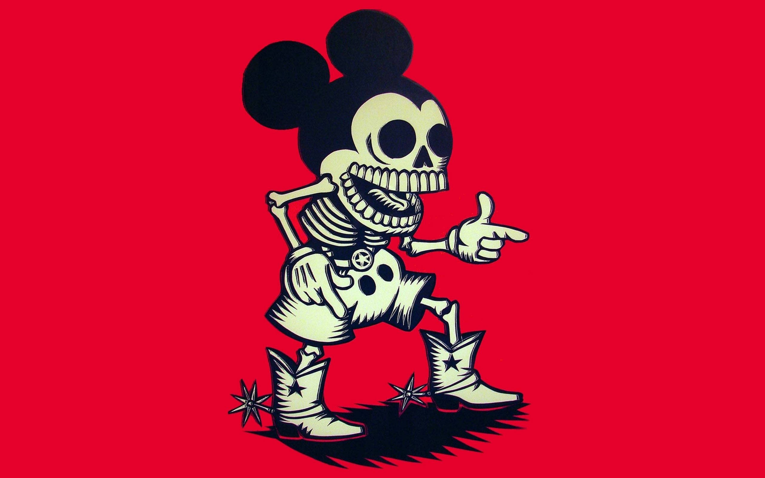 Skeleton Mickey Mouse Background