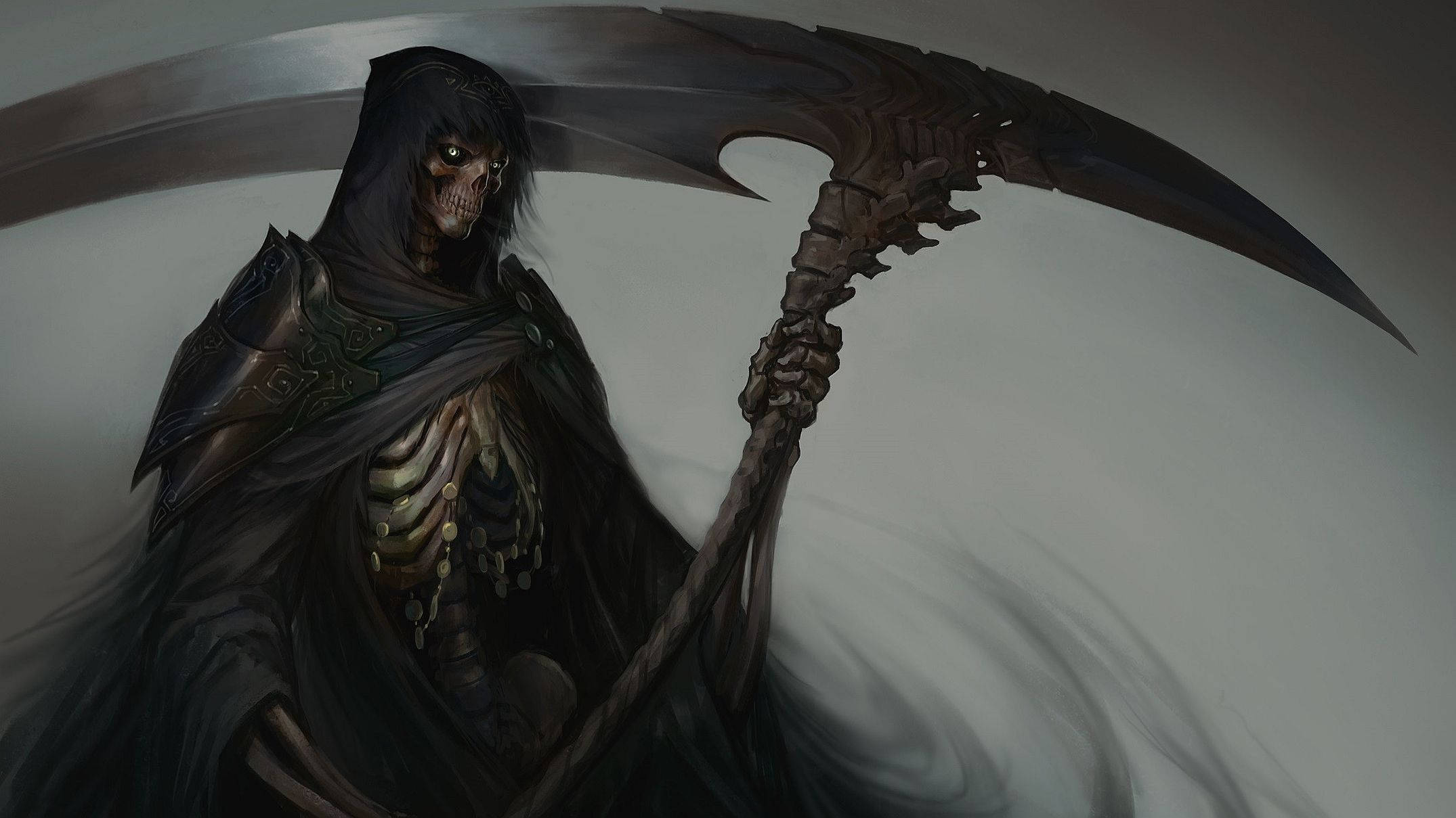 Skull Armor Grim Reaper Background