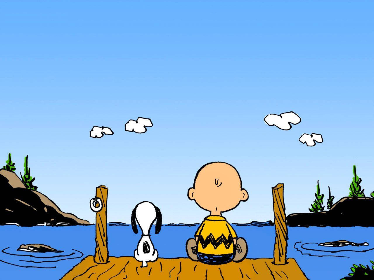 Sky Watching With Charlie Brown Background