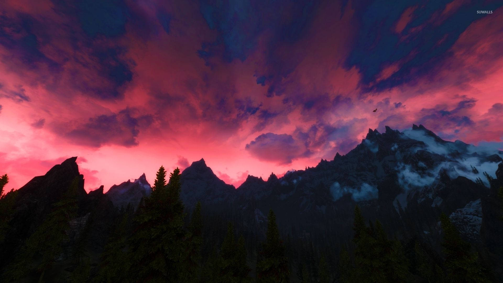 Skyrim Red Sky Background