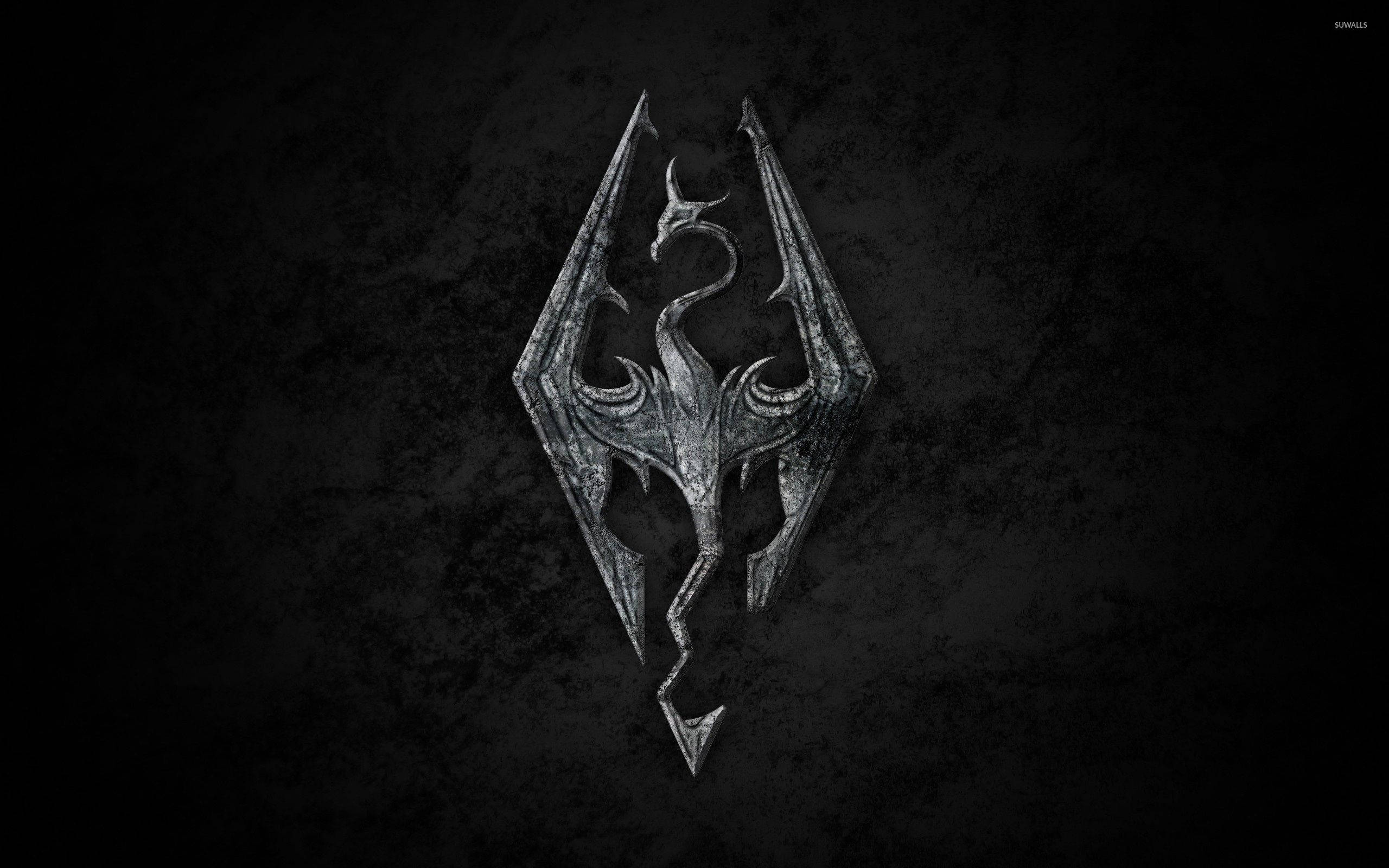 Skyrim Seal Of Akatosh Logo Background