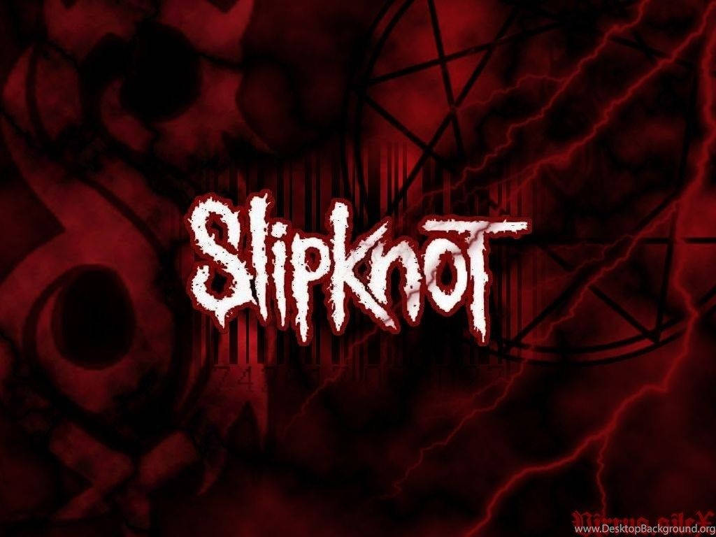 Slipknot Band Name On Red Background