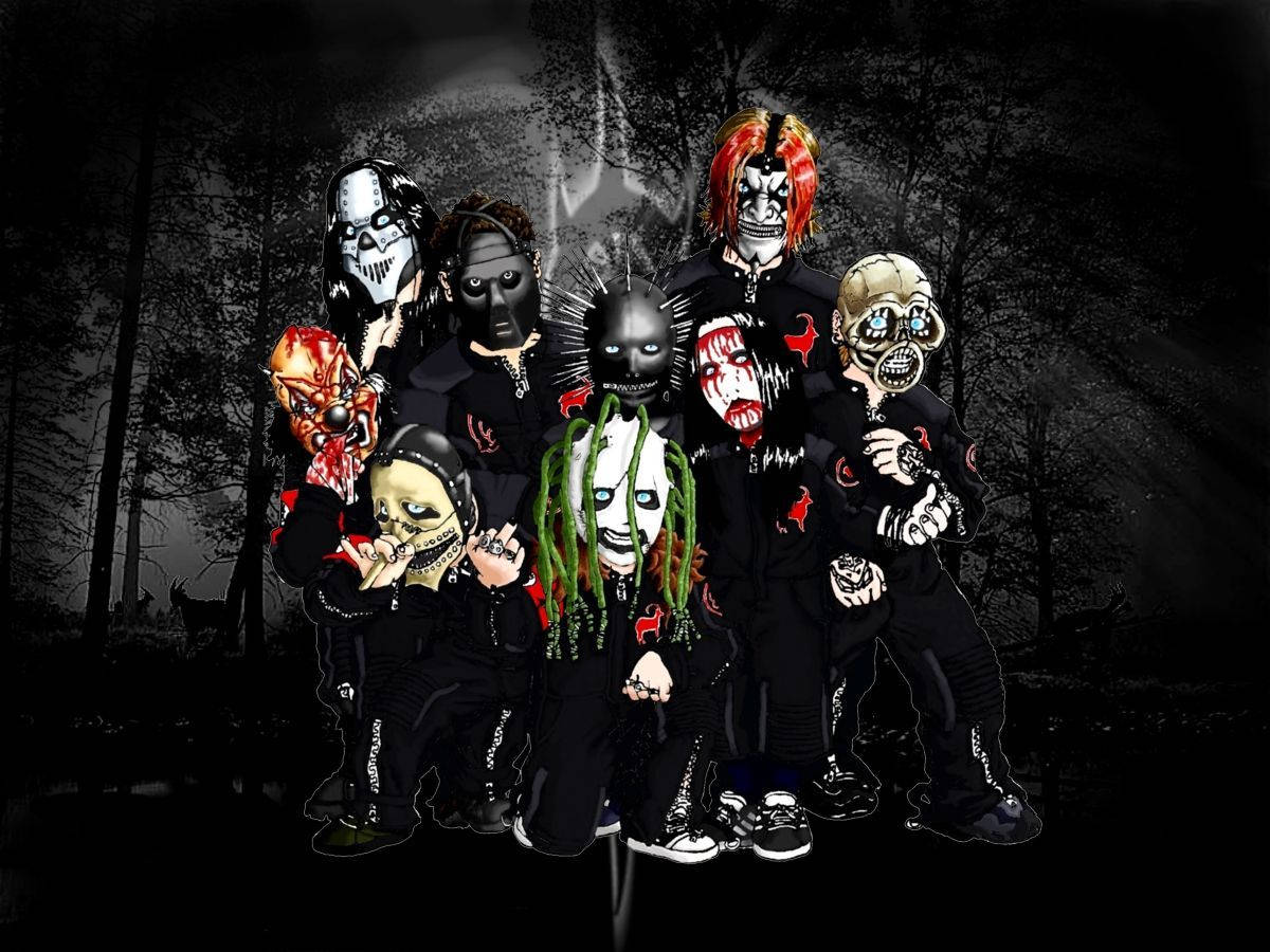 Slipknot Members As Toy Figurines Background