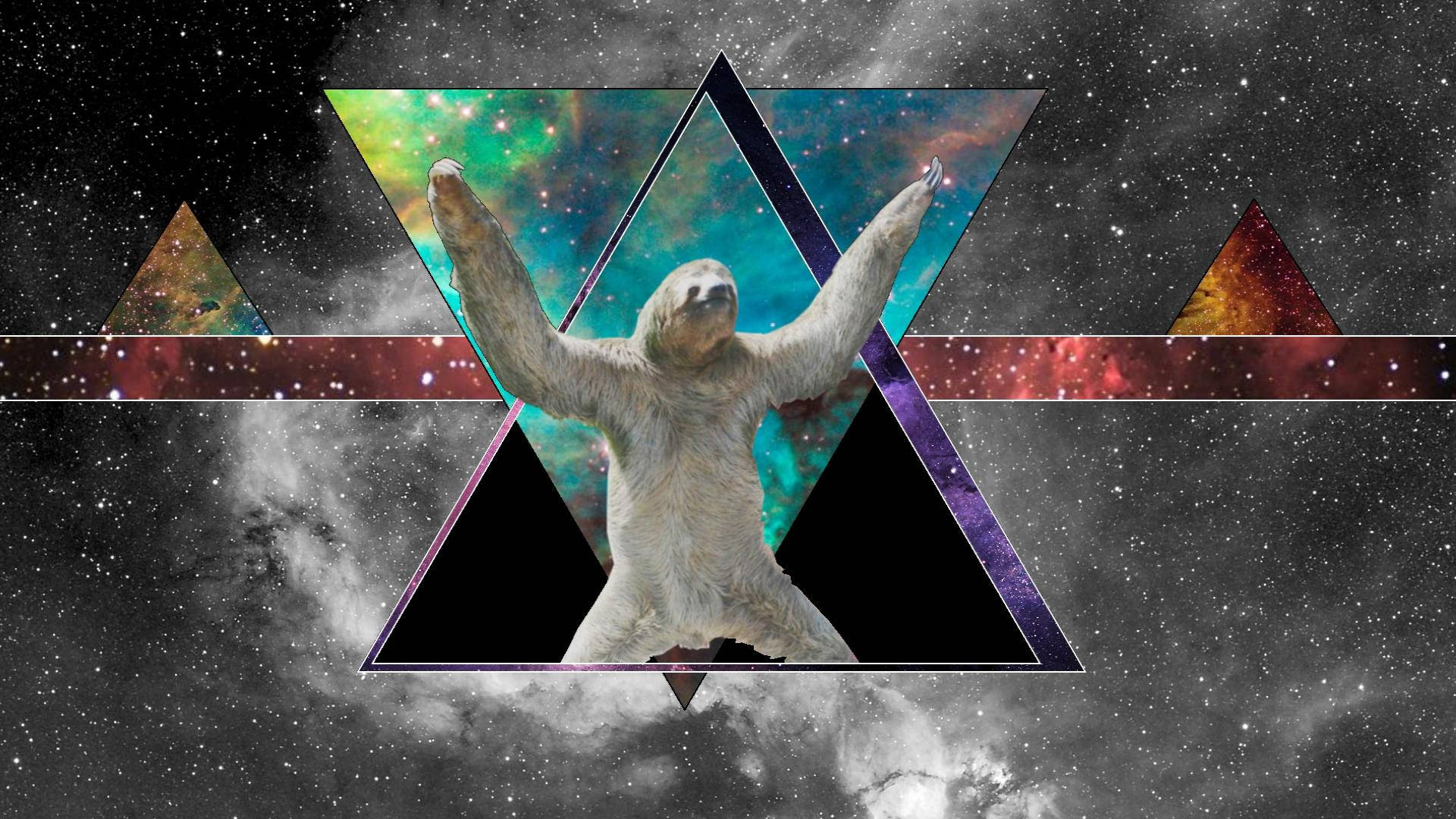 Sloths Galaxy Poster Background