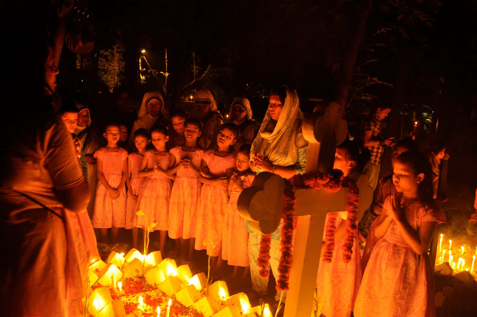 Download All Souls' Day Commemoration - Serene Candlelit Cemetery Scene ...