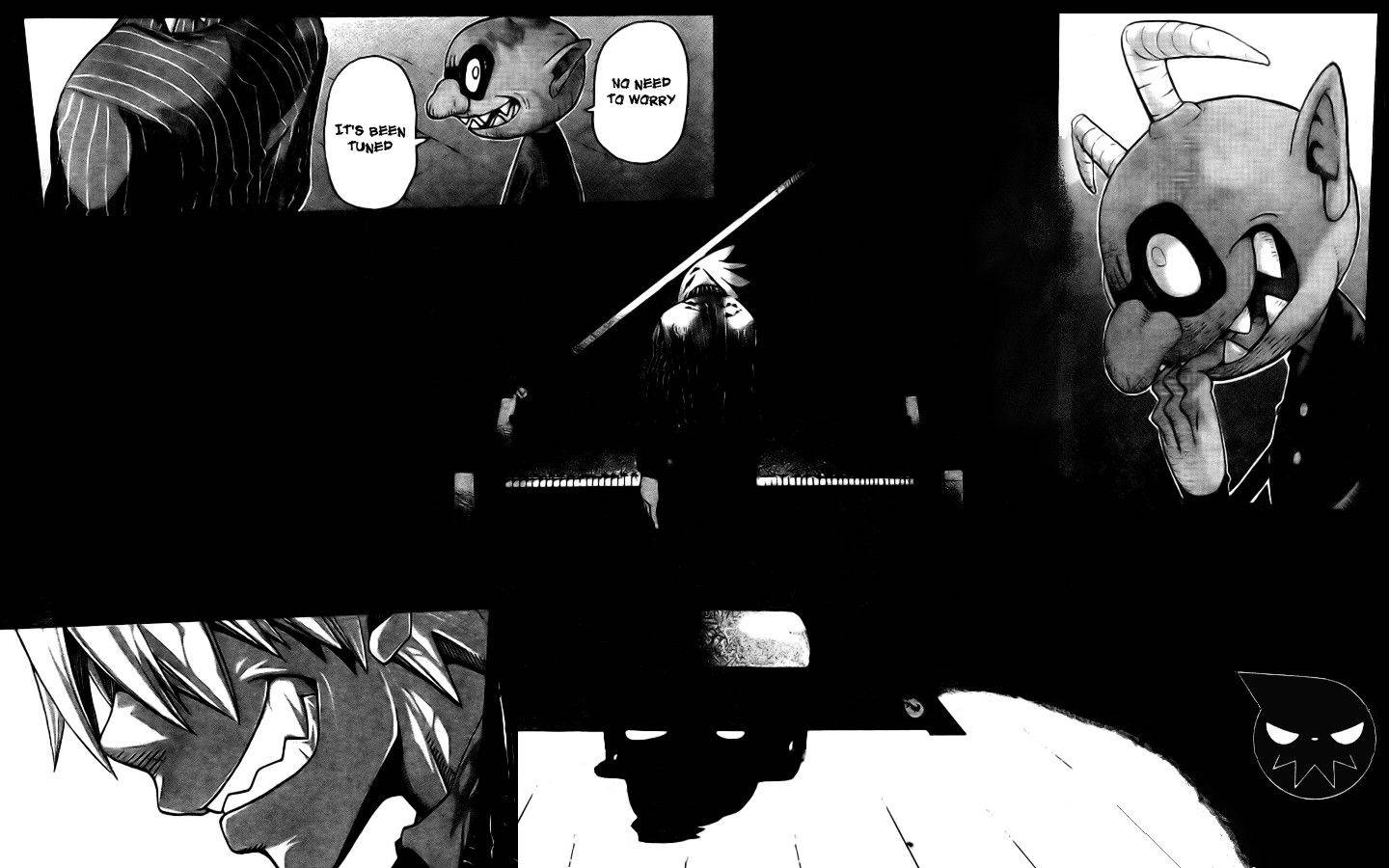 Soul Eater Not! Black White Manga Background